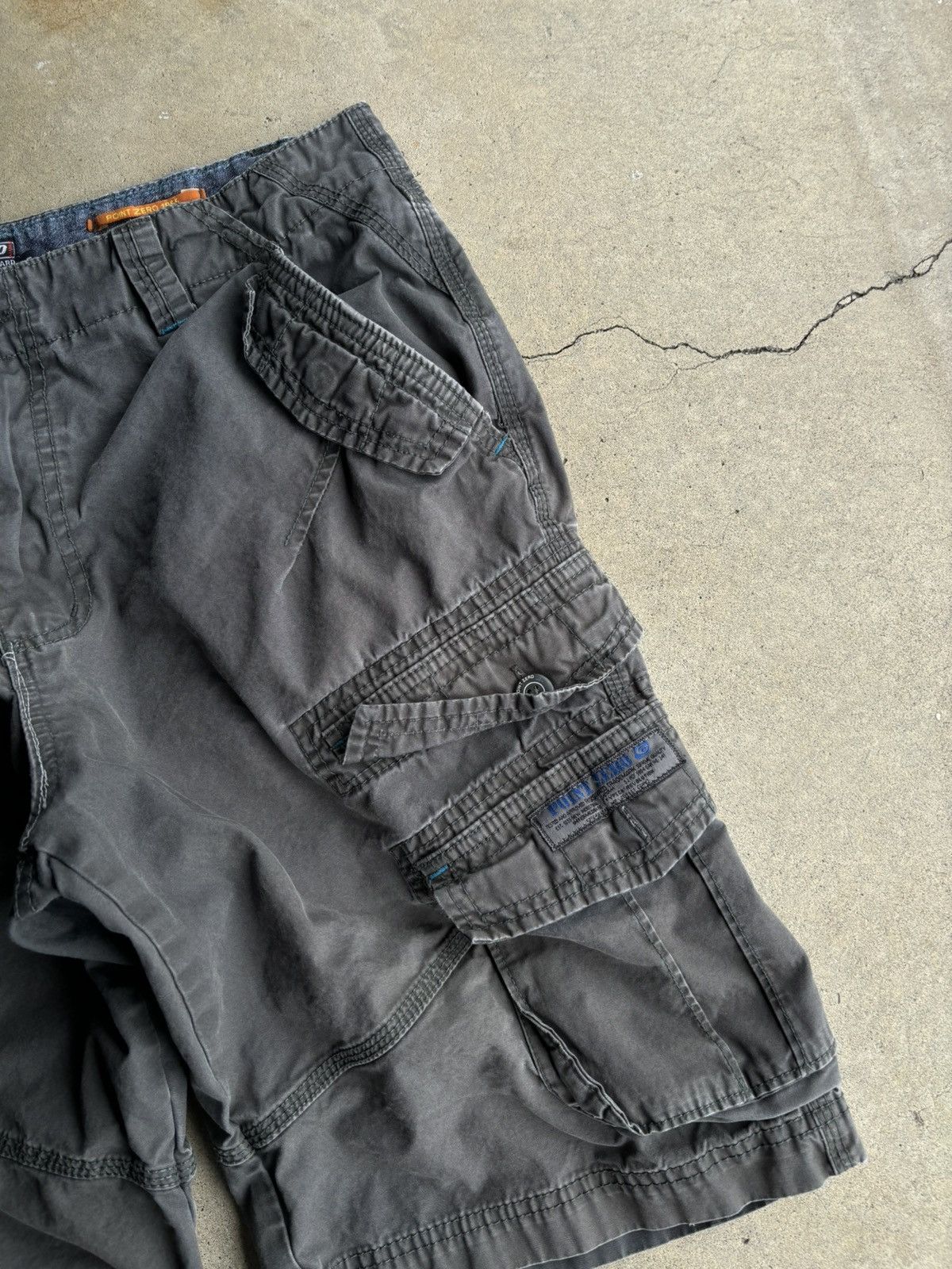 Point Zero × Vintage Crazy Vintage Point Zero Grey Cargo Shorts Cargo Shorts Size US 34 / EU 50 - 3 Thumbnail