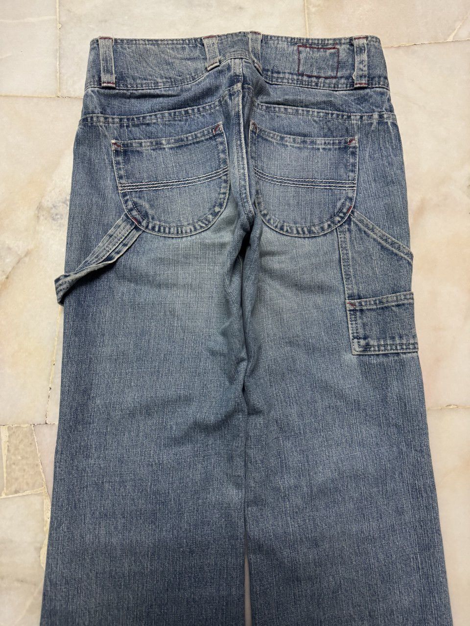 Vintage 💥Sick💥90s style Japanese Mudwash Carpenter Pants Baggy Flare Size US 28 / EU 44 - 15 Thumbnail