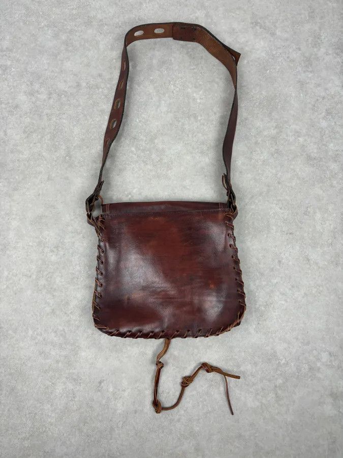 Dsquared2 2000s Dsquared2 Brown Leather Studded Crossbody Bag Size ONE SIZE - 3 Thumbnail