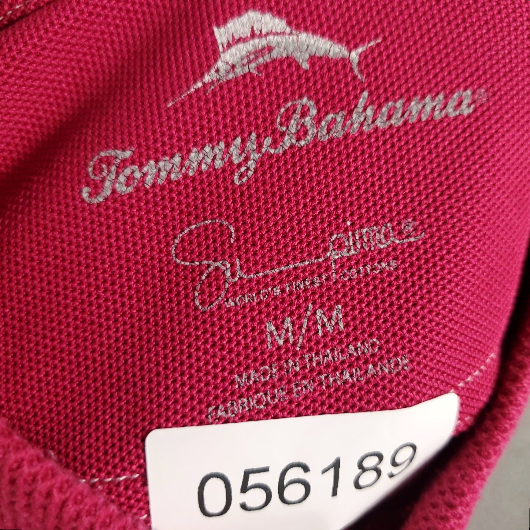 Tommy Bahama Tommy Bahama Polo Shirt Mens M Pink Magenta Marlin Logo Short Sleeve Casual Dressy Polo - 100% Cotton Blend Size US M / EU 48-50 / 2 - 7 Thumbnail