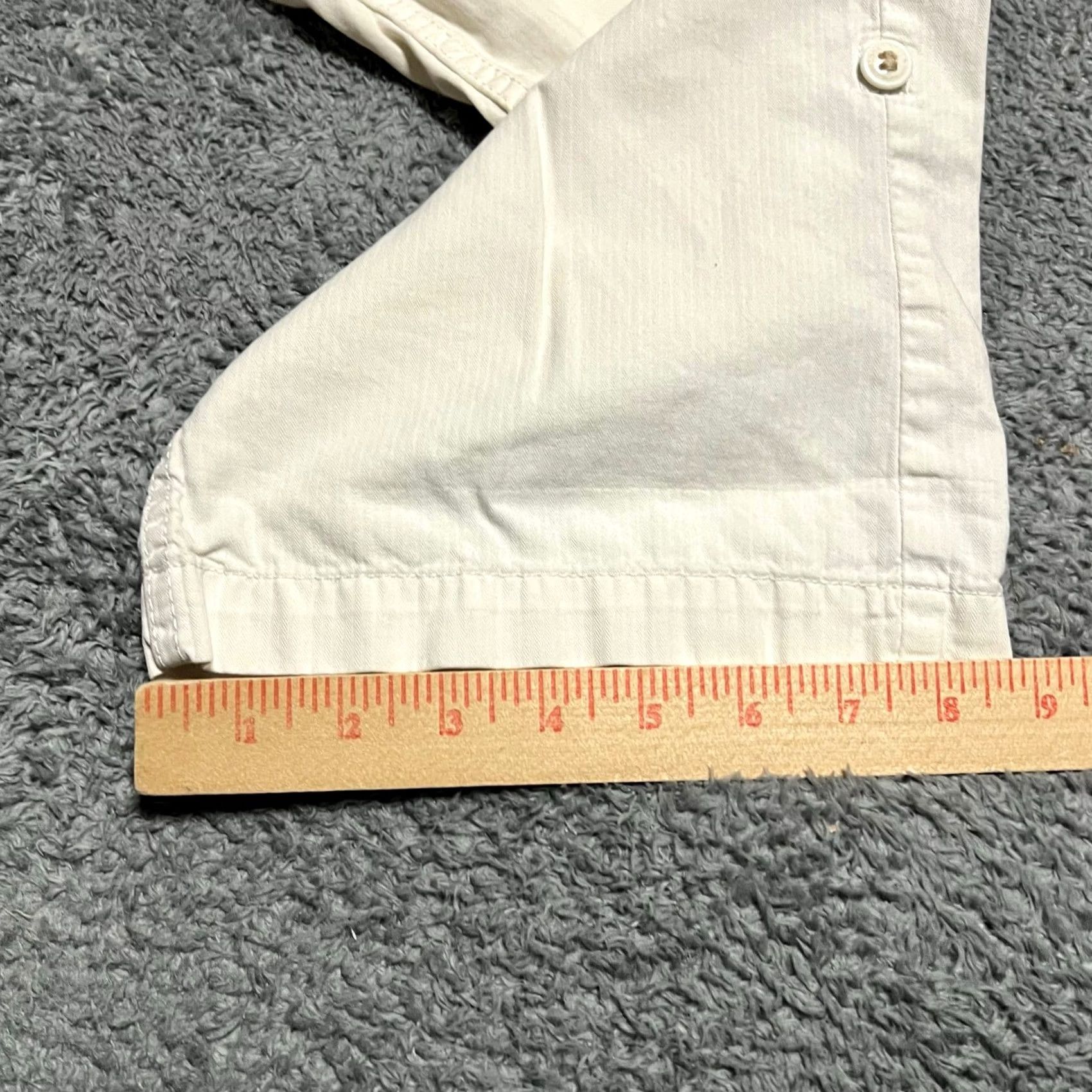 Lucky Brand Lucky Brand Pants Women 30x23 Floral Embroidered Cargo Capri Crop White 33 Regular Women Mens Girls Size 24" / US 00 / IT 34 - 7 Thumbnail