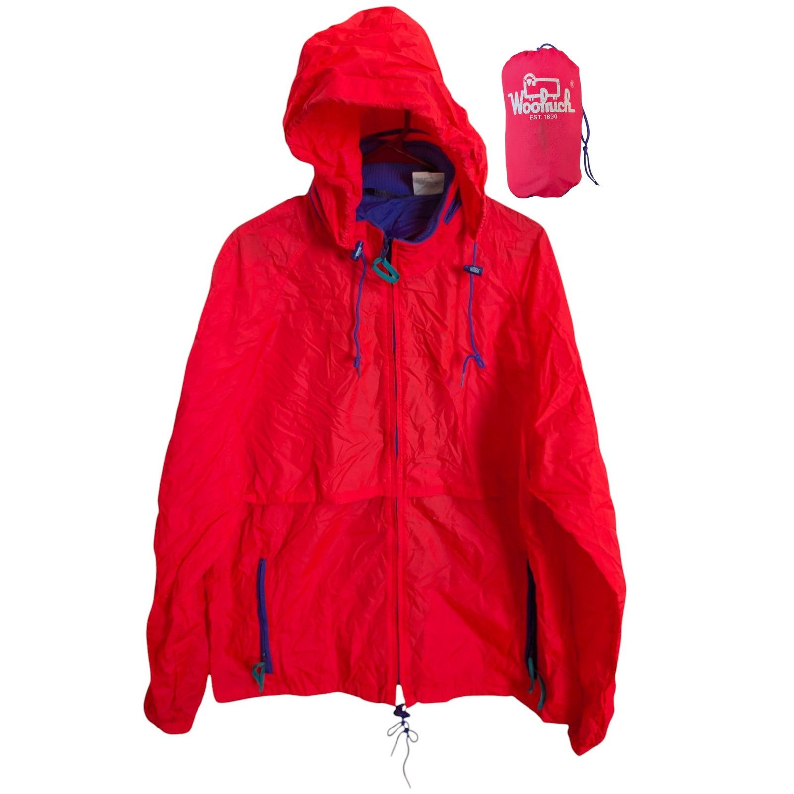 Woolrich Woolen Mills Vintage Woolrich Men's Pink Purple Windbreaker Packable Size US L / EU 52-54 / 3 - 1 Thumbnail