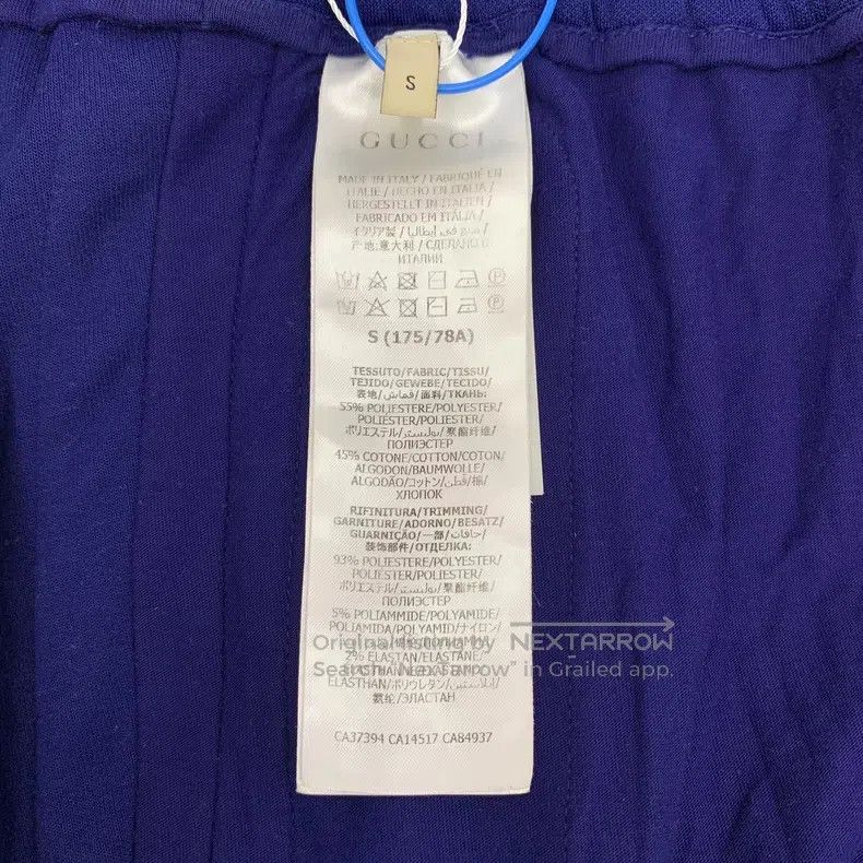 Gucci Gucci SizeS Dark blue side stripe logo embroidered cotton l Size US 29 - 7 Thumbnail