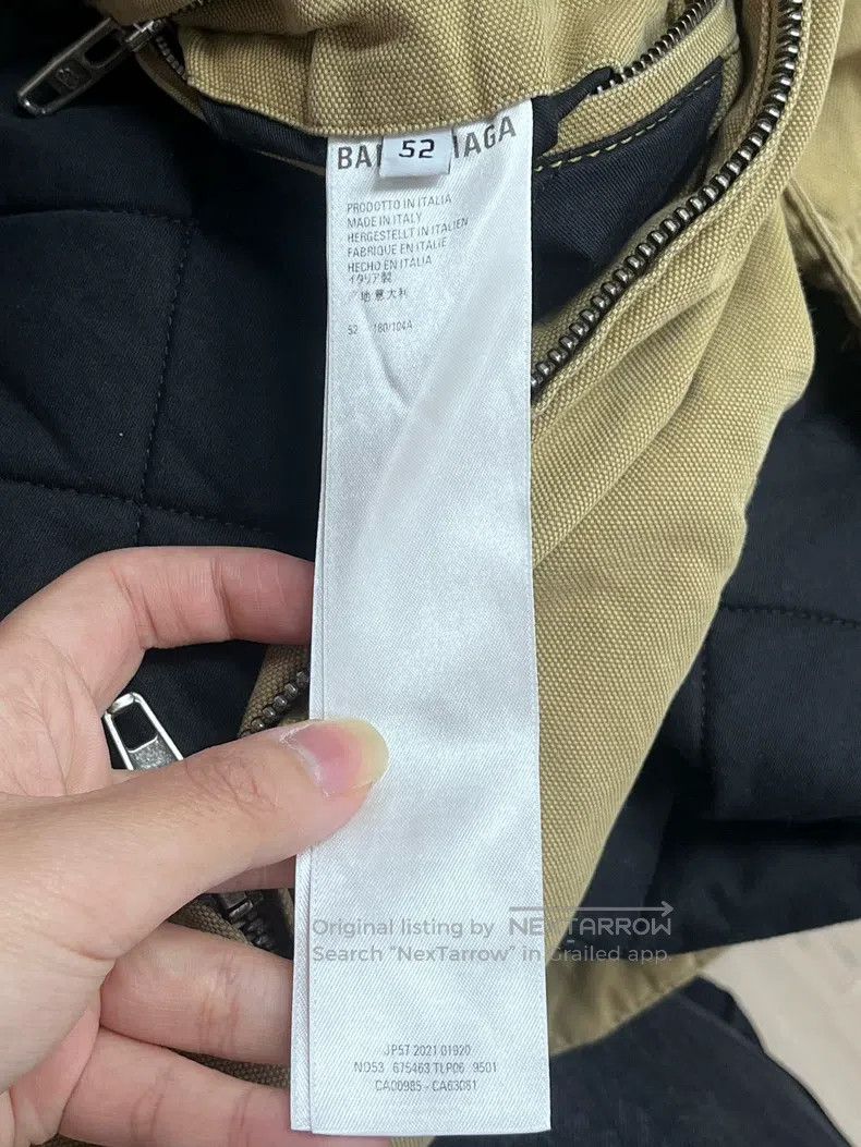 Balenciaga Balenciaga Leather Collar Double B Carhartt Washed Jacket Size US L / EU 52-54 / 3 - 5 Thumbnail