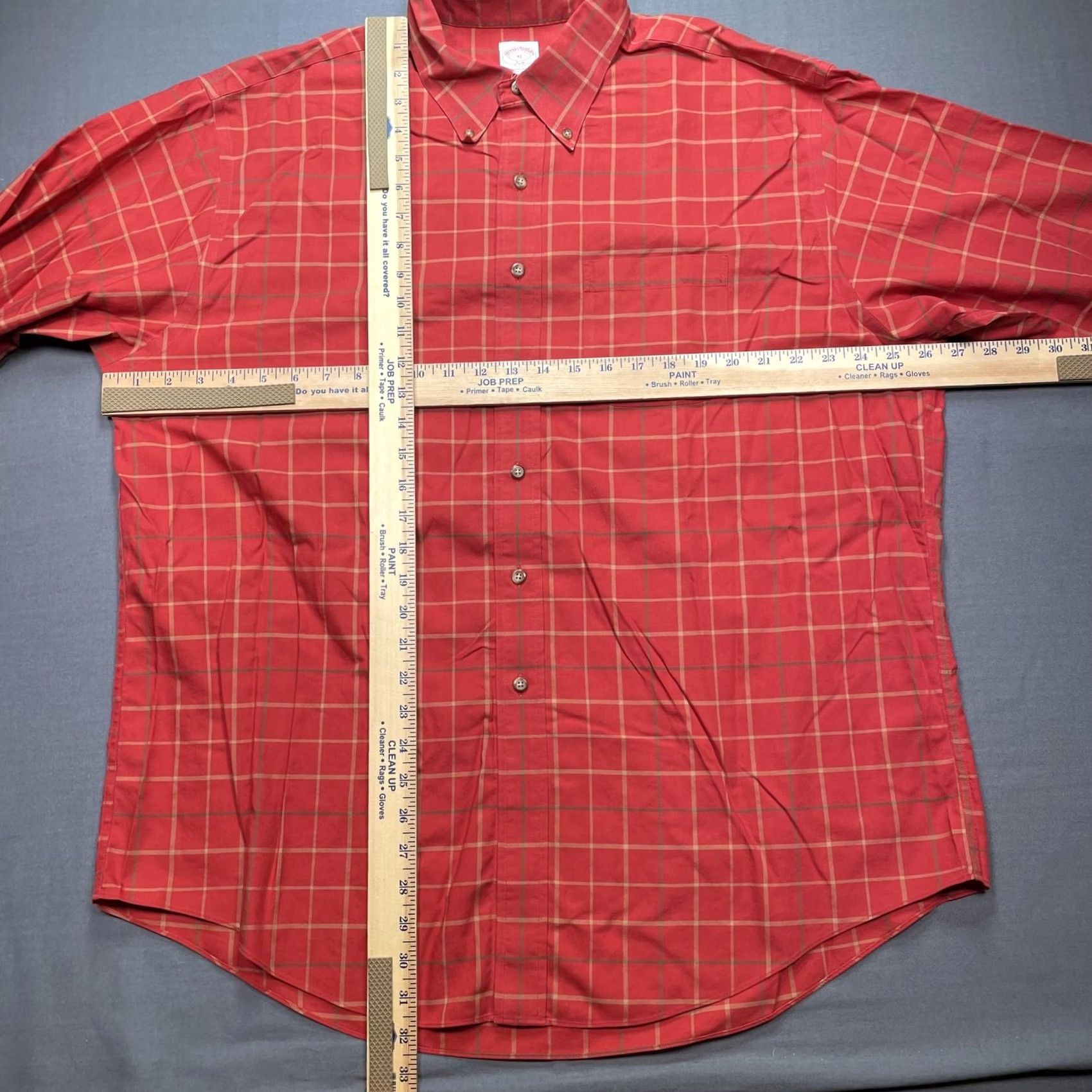 Brooks Brothers Brooks Brothers Shirt Mens XL Red Plaid Long Sleeve Button-Down Non Iron Cotton Size US XL / EU 56 / 4 - 3 Thumbnail
