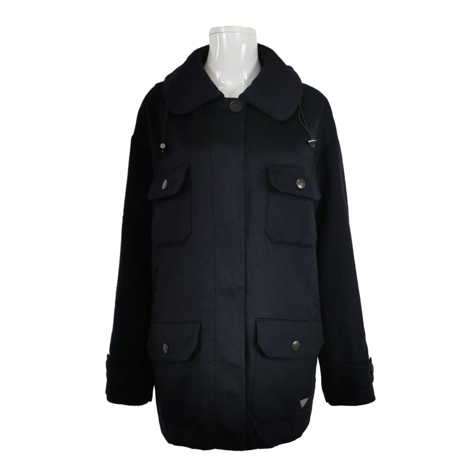 Prada Cashmere Blend Hooded Coat 0079