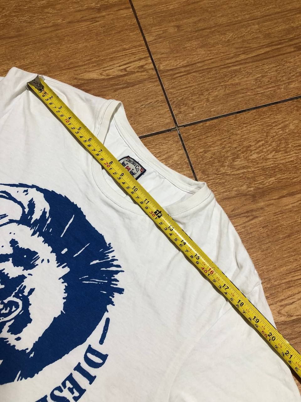 Diesel Vintage white Diesel T-Shirt big logo center crazy Y2K Size US XXL / EU 58 / 5 - 13 Thumbnail