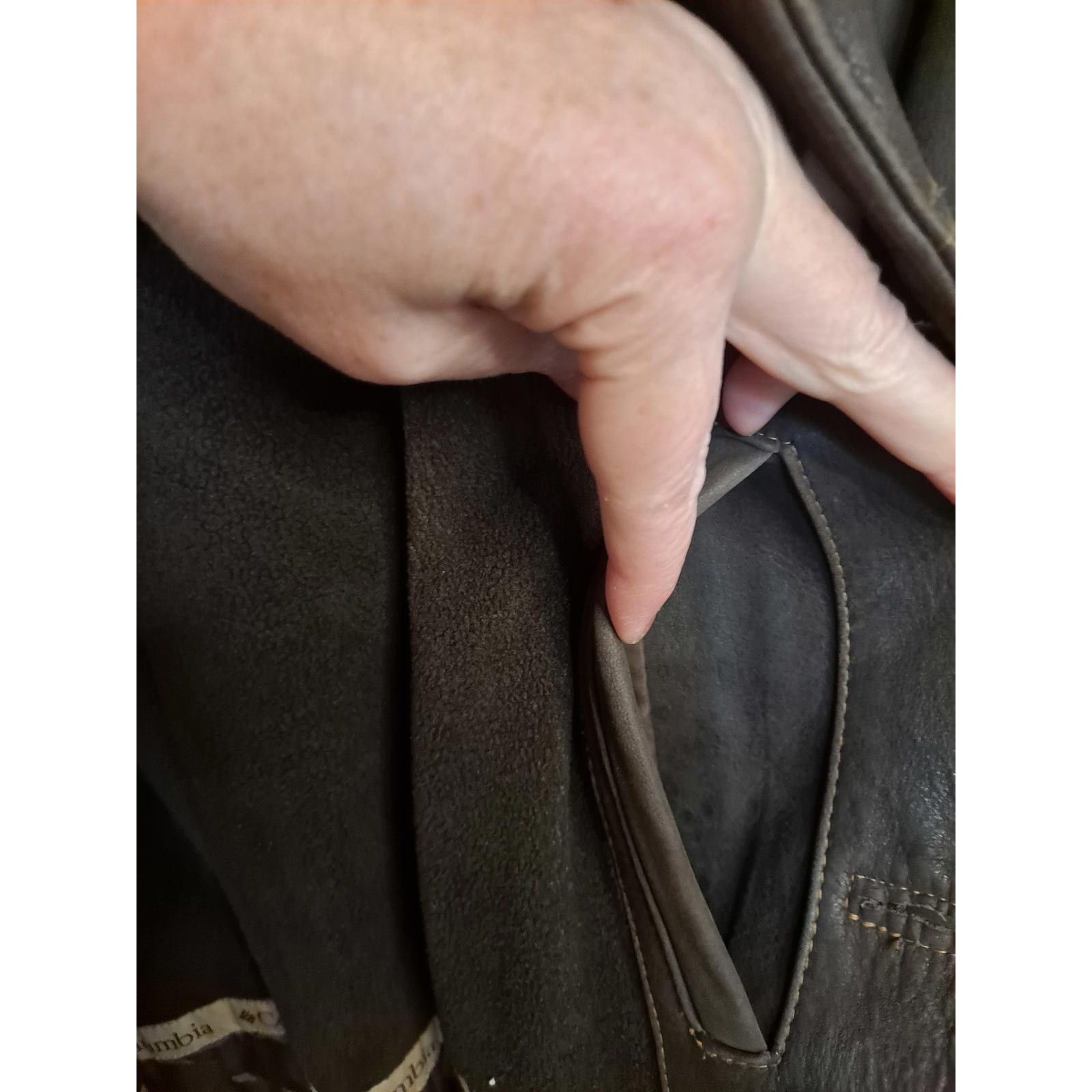 Columbia VIntage Columbia Long Leather Button Up Long Coat with Insid Size US XL / EU 56 / 4 - 8 Thumbnail