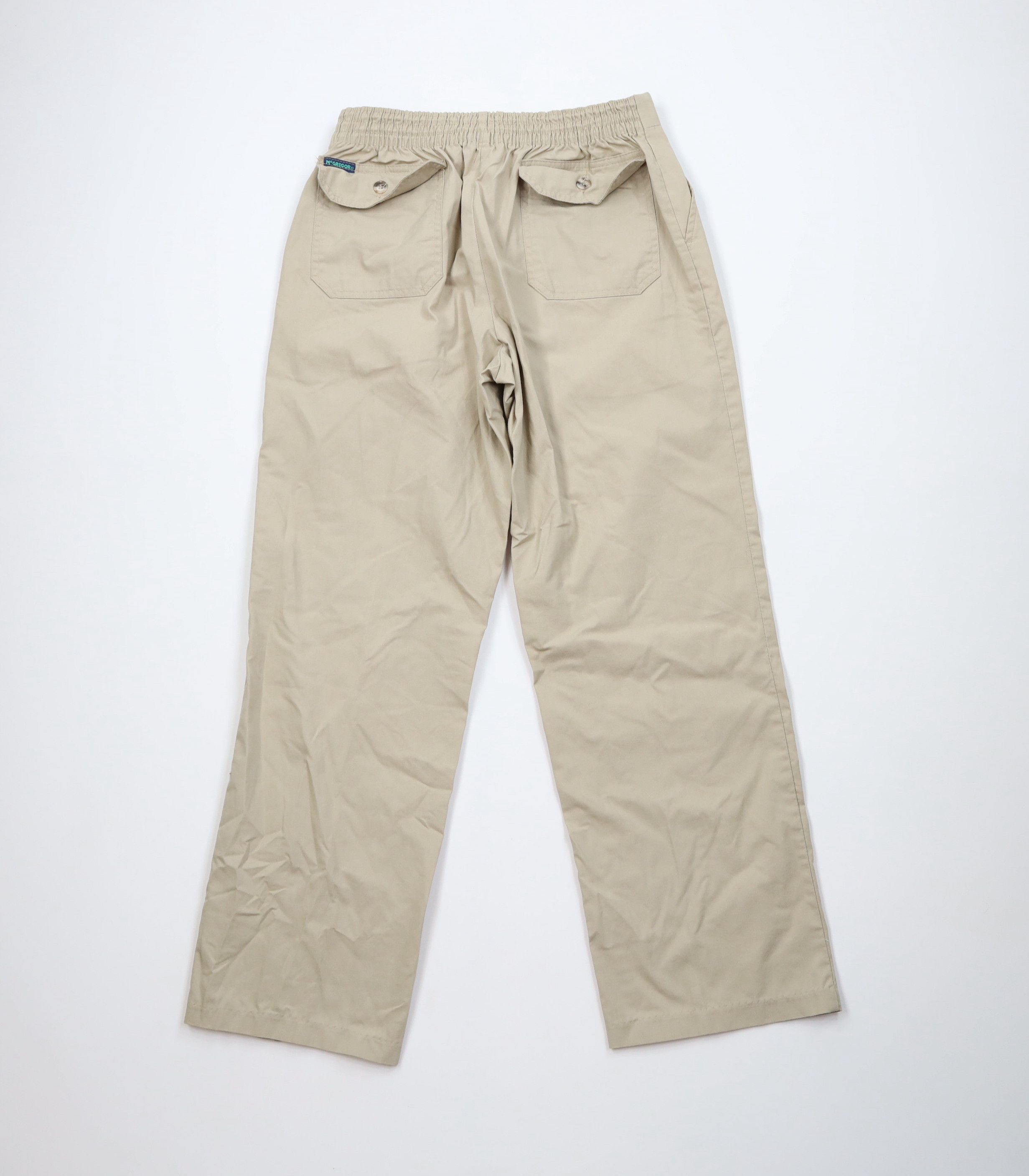 Vintage Vintage 90s Streetwear Wide Leg Loungewear Pants Beige Khaki Size US 34 / EU 50 - 9 Thumbnail