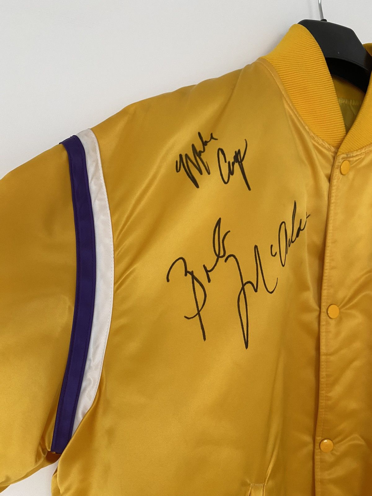 Starter Vintage Starter Lakers Varsity jacket with autographs! Size US XL / EU 56 / 4 - 3 Thumbnail