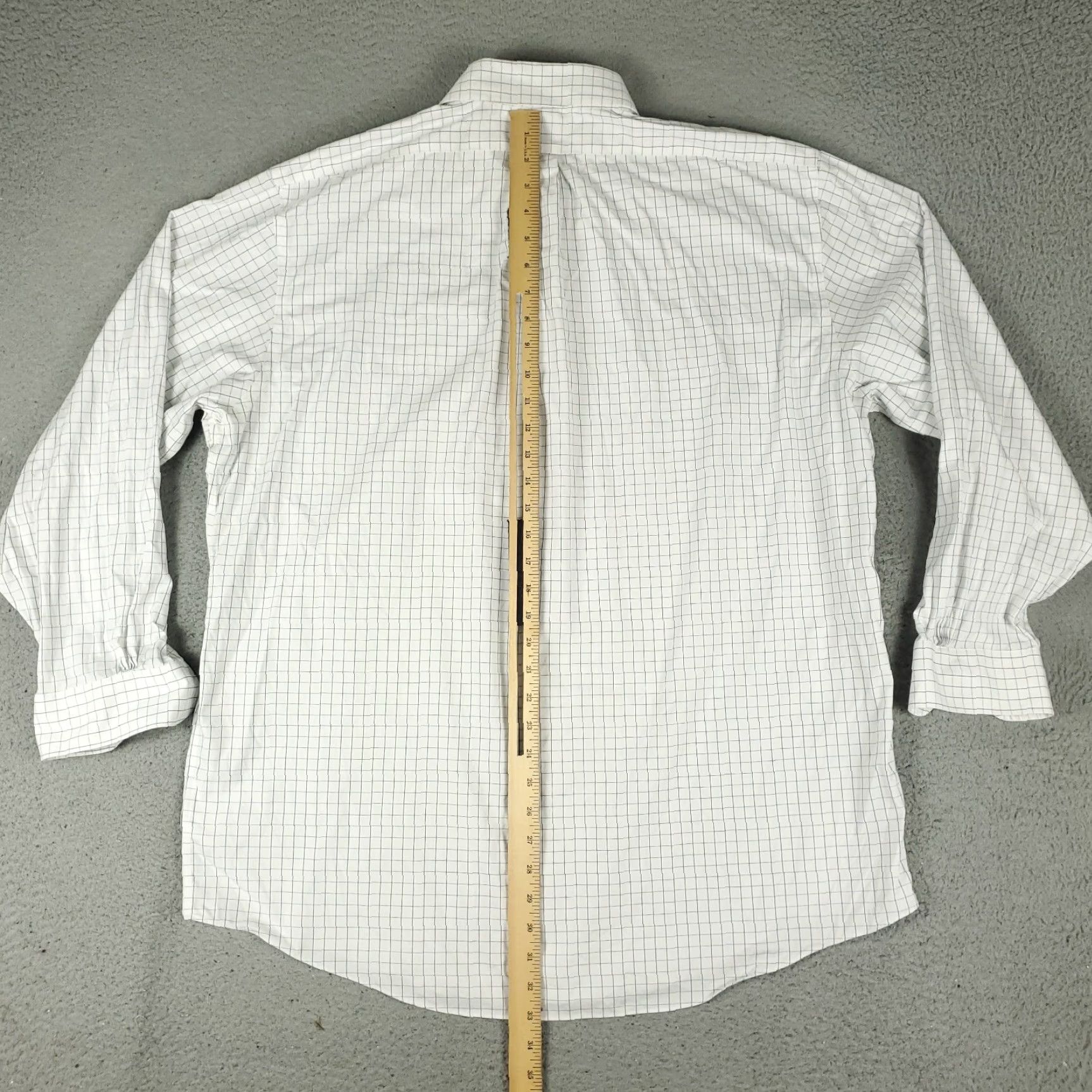 Brooks Brothers BROOKS BROTHERS Shirt Mens 17.5 White Check Madison Dress Button Up Long Sleeve Size 46R - 5 Thumbnail