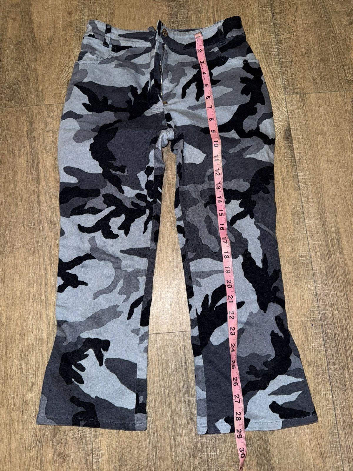 Dior × Vintage 2001 Christian Dior Blue Camo Capri Size 26" / US 2 / IT 38 - 2 Thumbnail