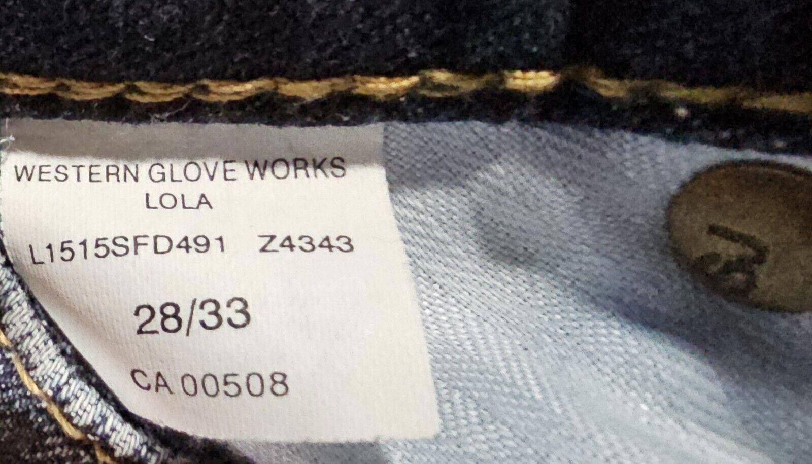 Designer Silver Jeans 28/33 Lola Straight Western Glove Works Canada Size 30" / US 8 / IT 44 - 3 Thumbnail