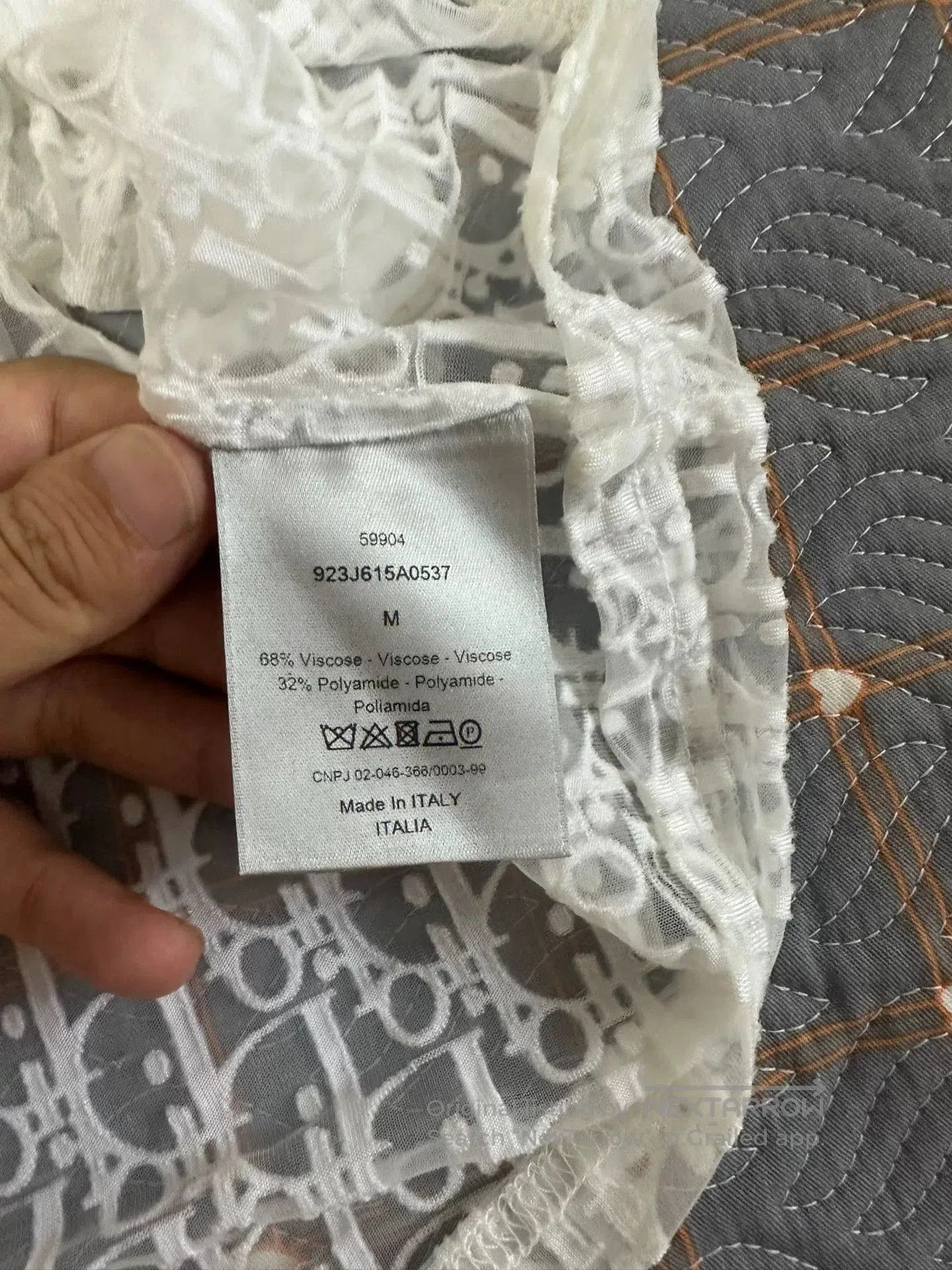Dior dior transparent short sleeve logo t-shirt. Size US M / EU 48-50 / 2 - 6 Thumbnail