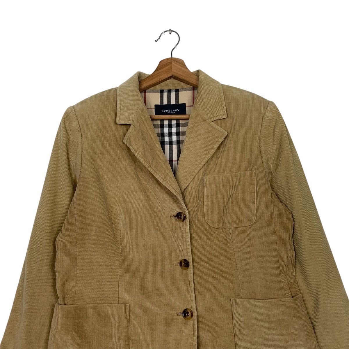 Burberry Burberry London Corduroy Nova Check Women Jacket Size M / US 6-8 / IT 42-44 - 2 Thumbnail