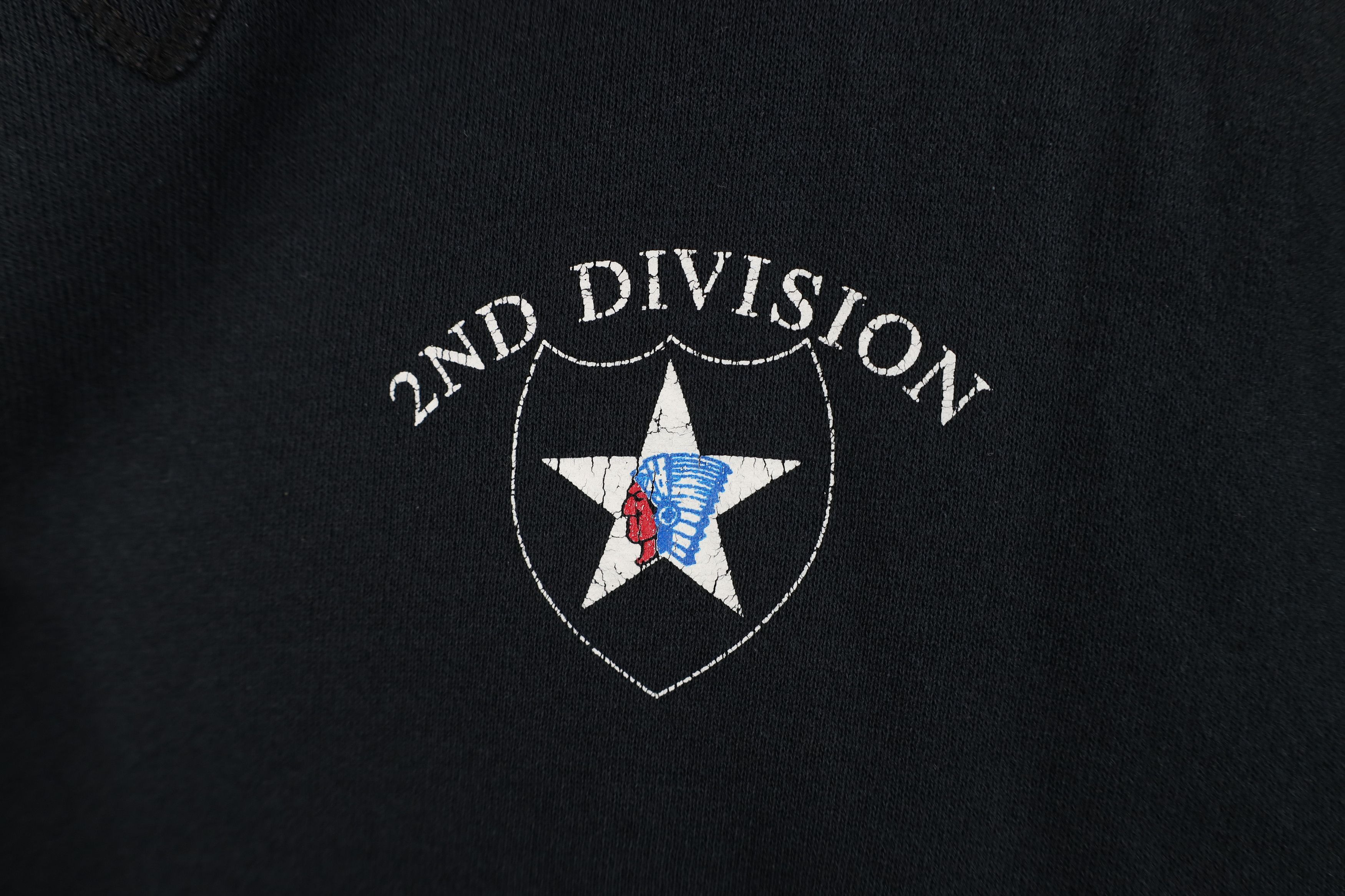 Vintage Vintage 90s Army Military 2nd Division Sweatshirt Black Size US S / EU 44-46 / 1 - 4 Thumbnail