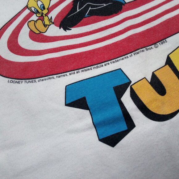 Vintage × Warner Bros Vintage 90s Looney Tunes Bugs Taz Daffy Tweety T-Shirt Size US L / EU 52-54 / 3 - 3 Thumbnail