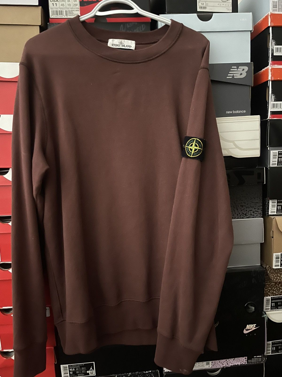 image of Stone Island Crewneck in Brown, Men's (Size XL)