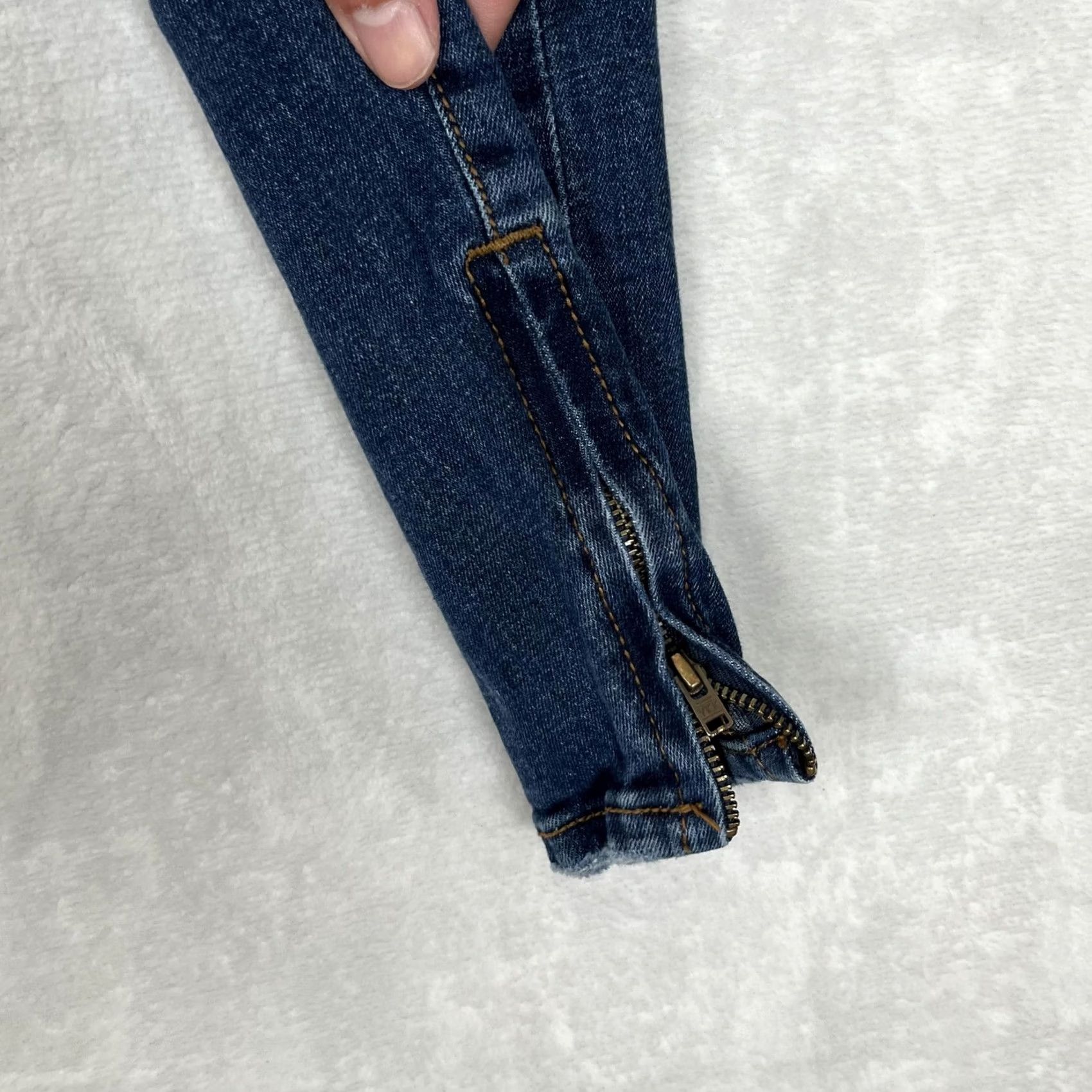 YoungLA YoungLA Jeans Mens 34x30 Blue Slim Skinny Ankle Zip Distressed Denim Size US 34 / EU 50 - 5 Thumbnail