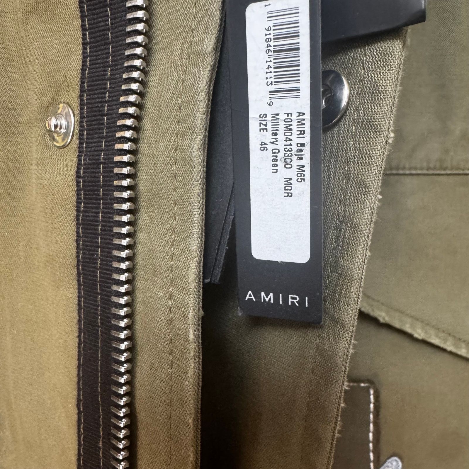 Amiri AMIRI: Men's Olive Baja M65 Overshirt Jacket - Size 46 Size US S / EU 44-46 / 1 - 8 Thumbnail