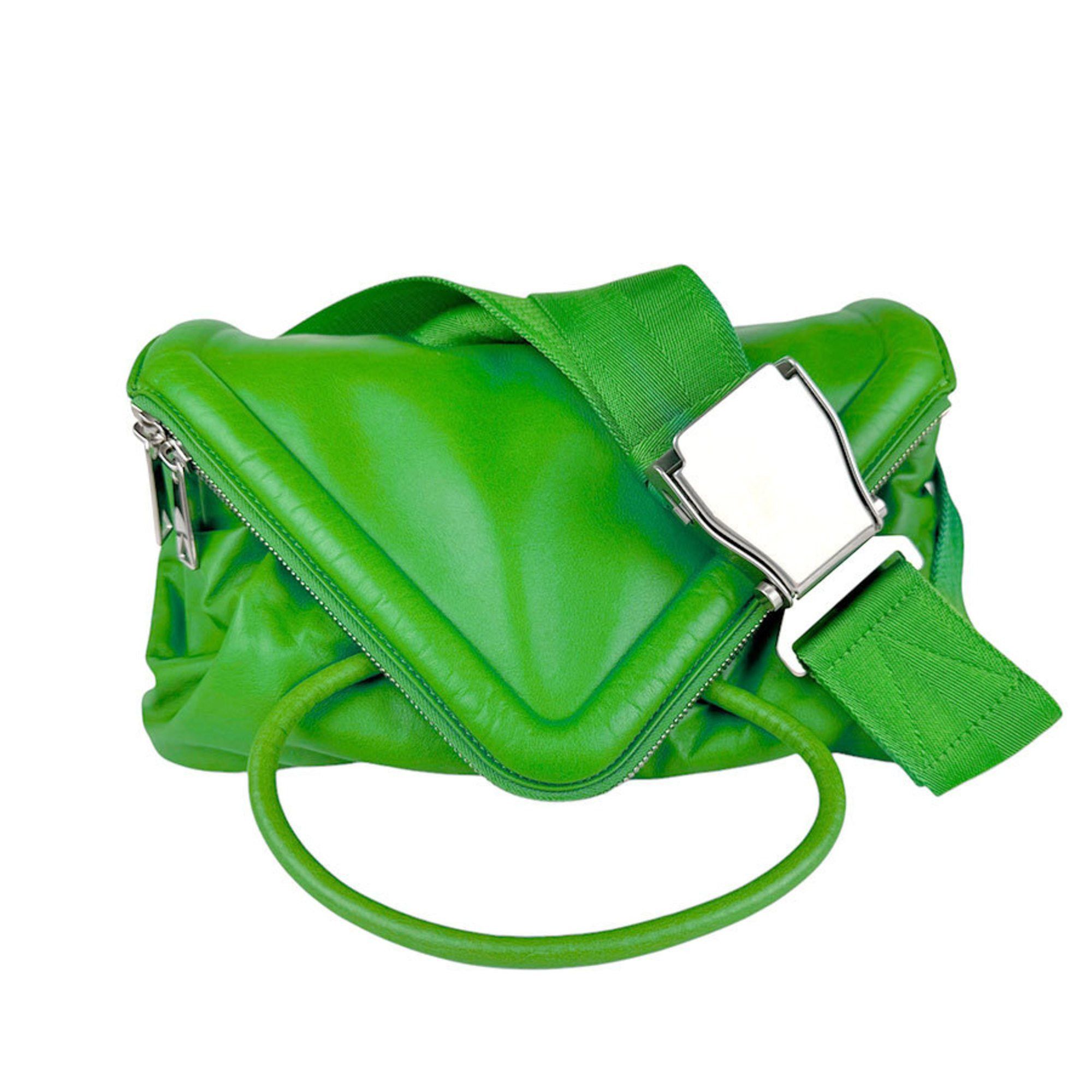 Bottega Veneta BOTTEGA VENETA Body Bag Waist BEAK Leather Green Silver Men's z4428 Size ONE SIZE - 1 Thumbnail