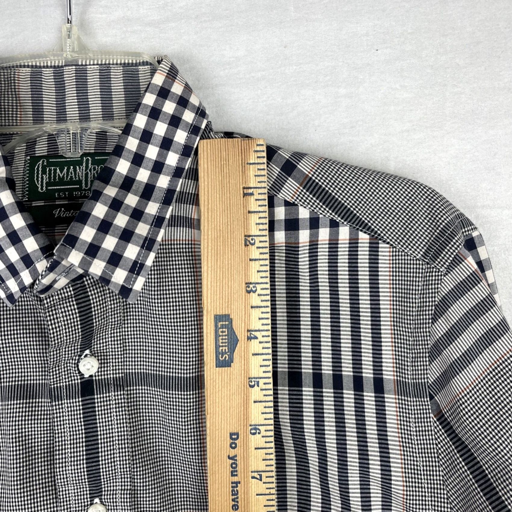 Vintage Gitman Bros Vintage Shirt Mens Small Gray Long Sleeve Check Pattern Made In USA Size US S / EU 44-46 / 1 - 7 Thumbnail
