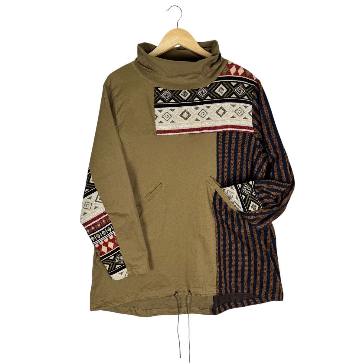 Japanese Brand ☀️ANIMA PATHCHWORK TURTLENECK JUMPER LIKE KAPITAL Size US M / EU 48-50 / 2 - 1 Thumbnail