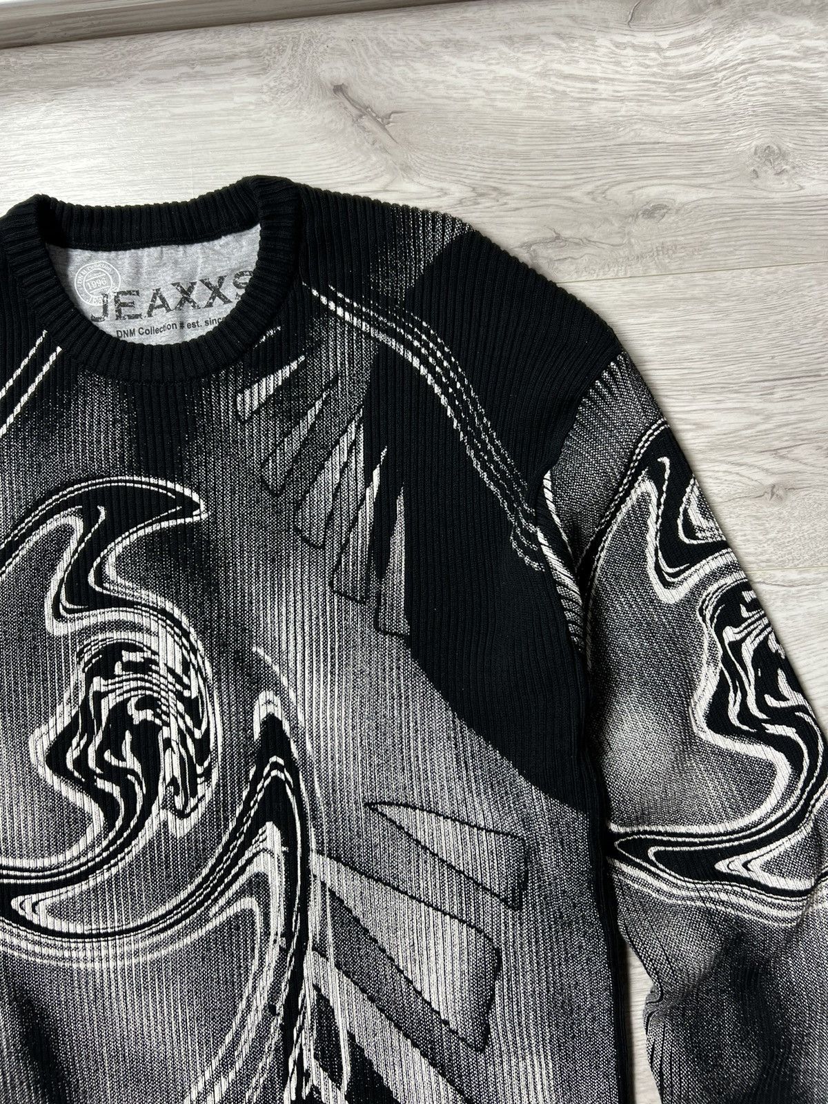 If Six Was Nine Crazy Vintage Avant-Garde Tribal Knit Ribed Sweater Diesel Size US XXL / EU 58 / 5 - 4 Thumbnail
