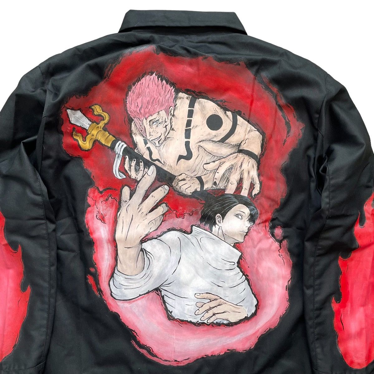 Anime JUJUTSU KAISEN SUKUNA X YUTA CUSTOM HAND PAINTED WORK JACKET Size US L / EU 52-54 / 3 - 3 Thumbnail