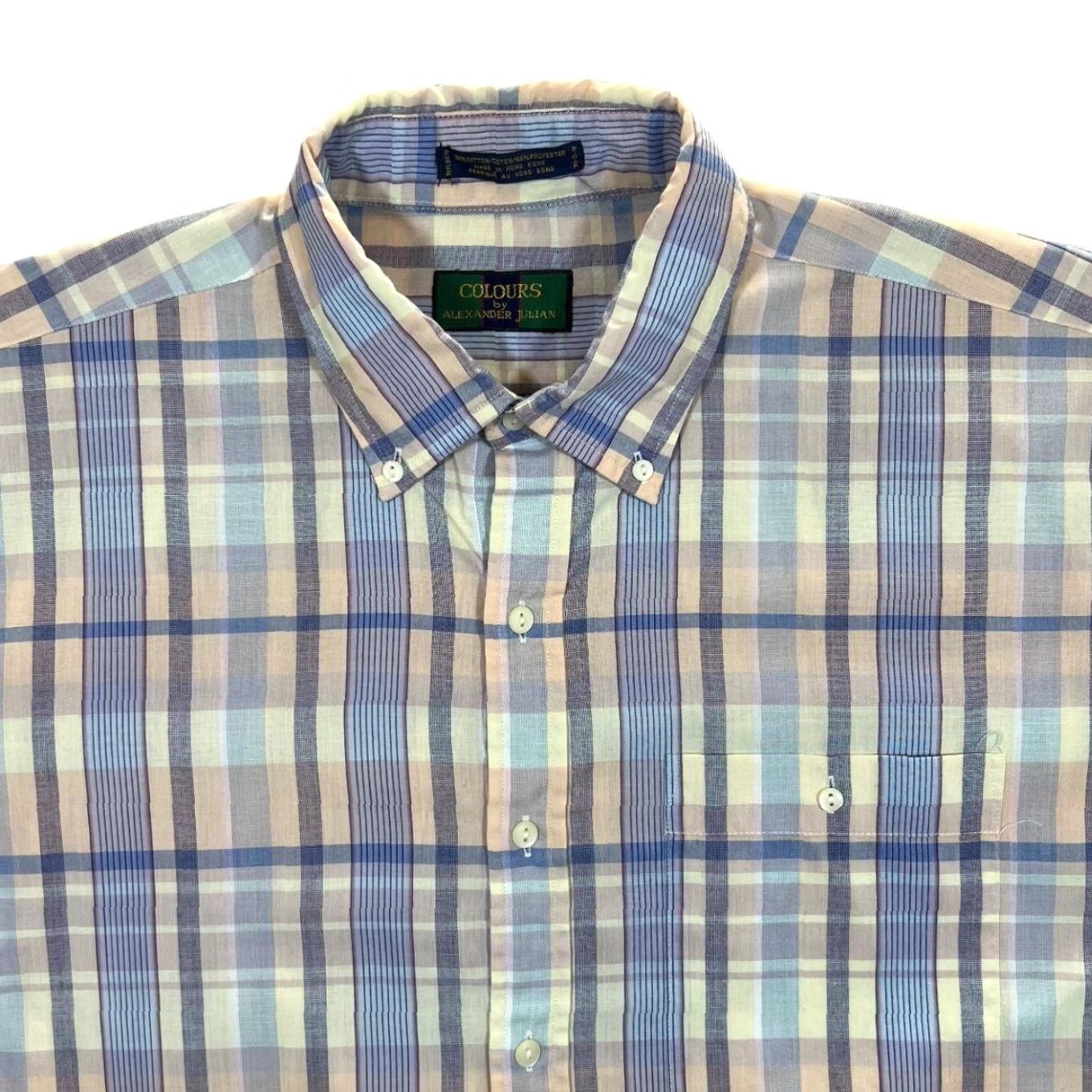 Alexander Julian VINTAGE Alexander Julian Check Short Sleeve Button-Up Shirt Large XL Mens Multicoloured Plaid 90s Shirt Size US L / EU 52-54 / 3 - 2 Thumbnail