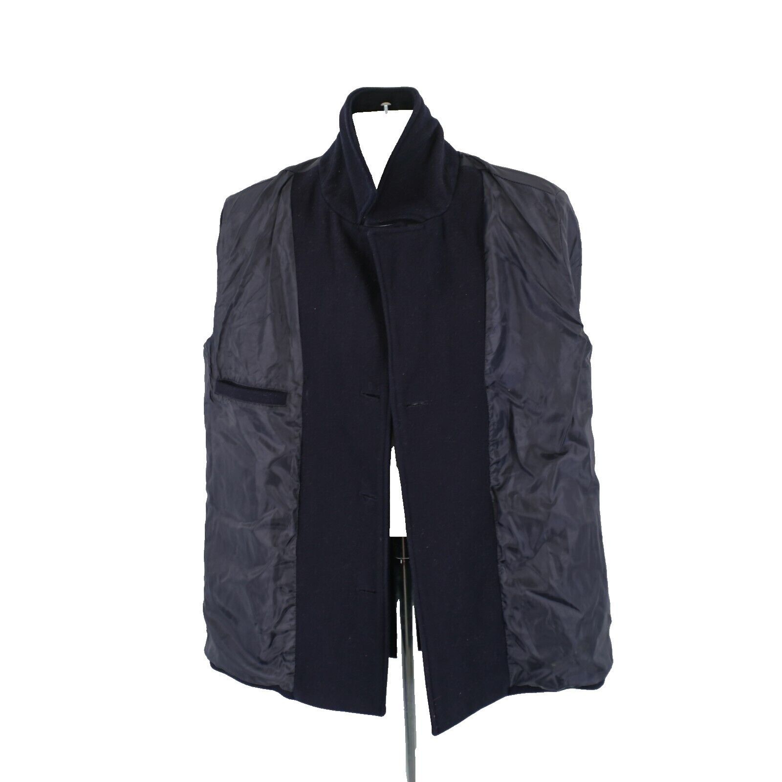 Forever 21 Forever 21 Men's Blue Wool Blend Peak Lapel Double Breasted Size US XL / EU 56 / 4 - 11 Thumbnail