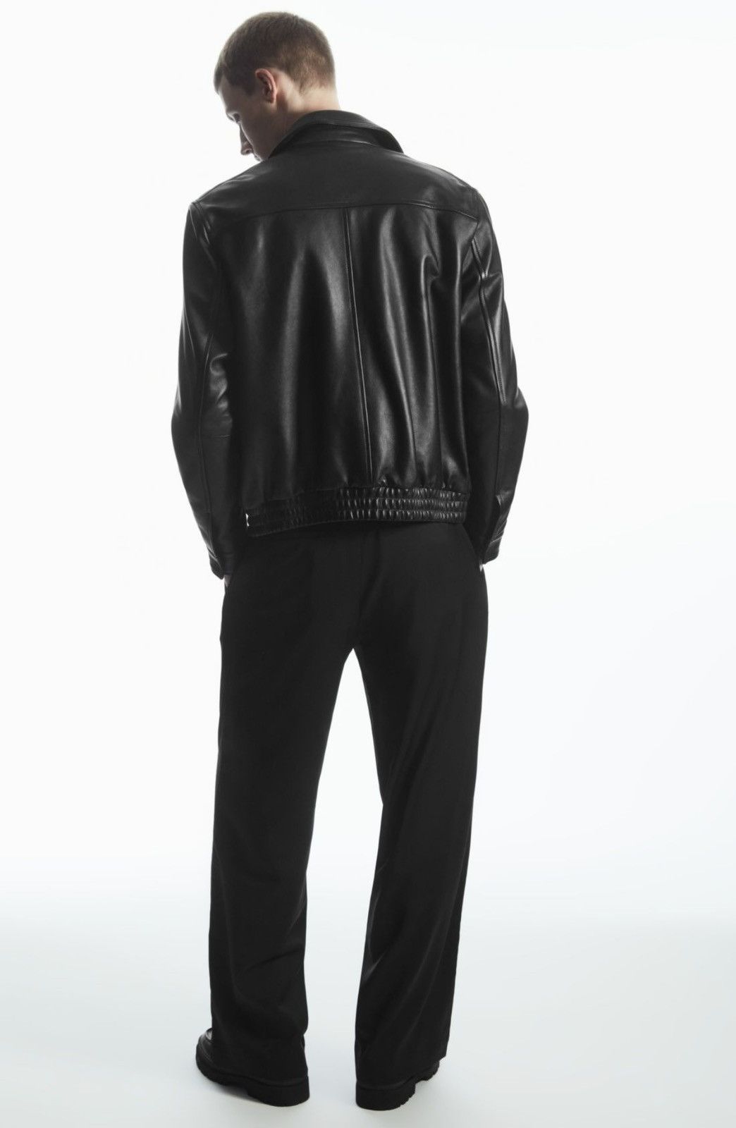 Cos Cos FW23 Leather Blouson Zipped Jacket Size Large Size US L / EU 52-54 / 3 - 4 Thumbnail