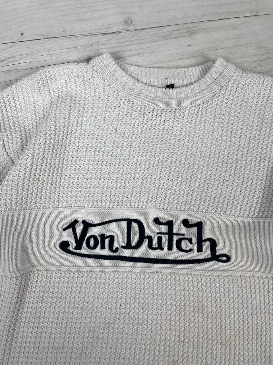 Von Dutch Vintage Von Dutch Big Logo Knit Sweater 90s Size US L / EU 52-54 / 3 - 6 Thumbnail