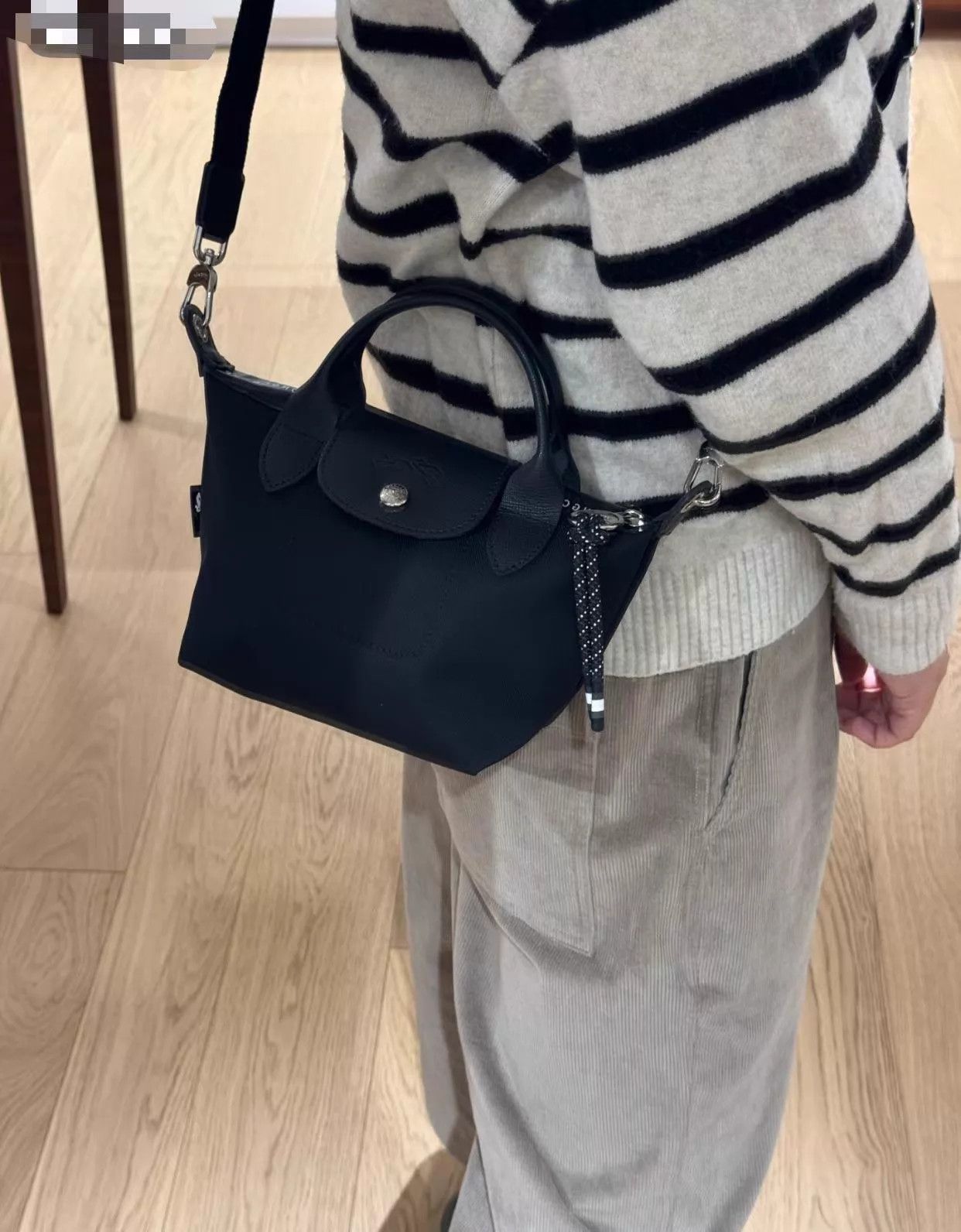 Louis Vuitton Longchamp Energy Black Mini Dumpling Bag 16x14x10 New AH322 Size ONE SIZE - 2 Thumbnail