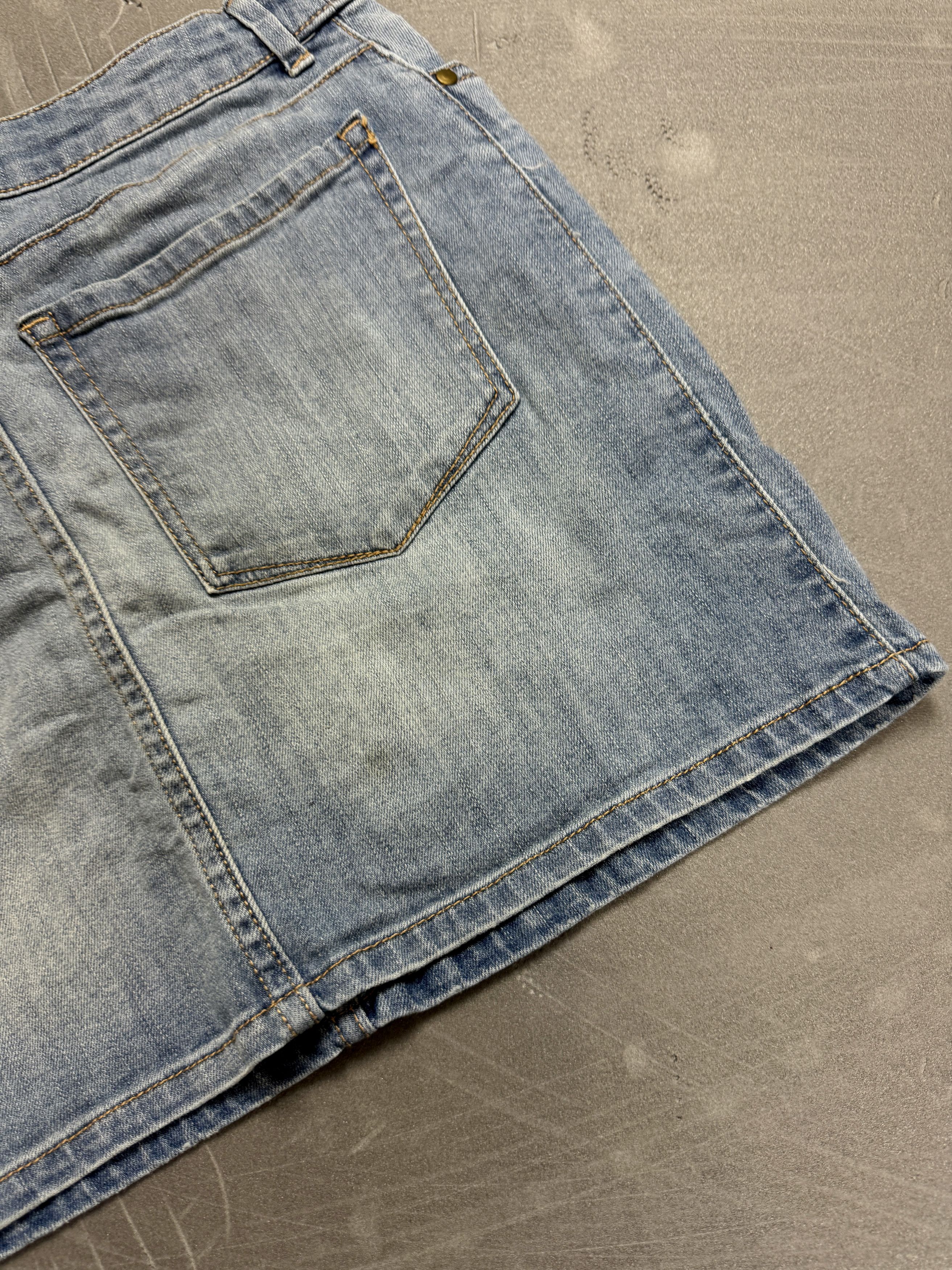 H&M H&M blue denim mini skirt retro y2k 90s 80s jeans faded Size 28" / US 6 / IT 42 - 8 Thumbnail