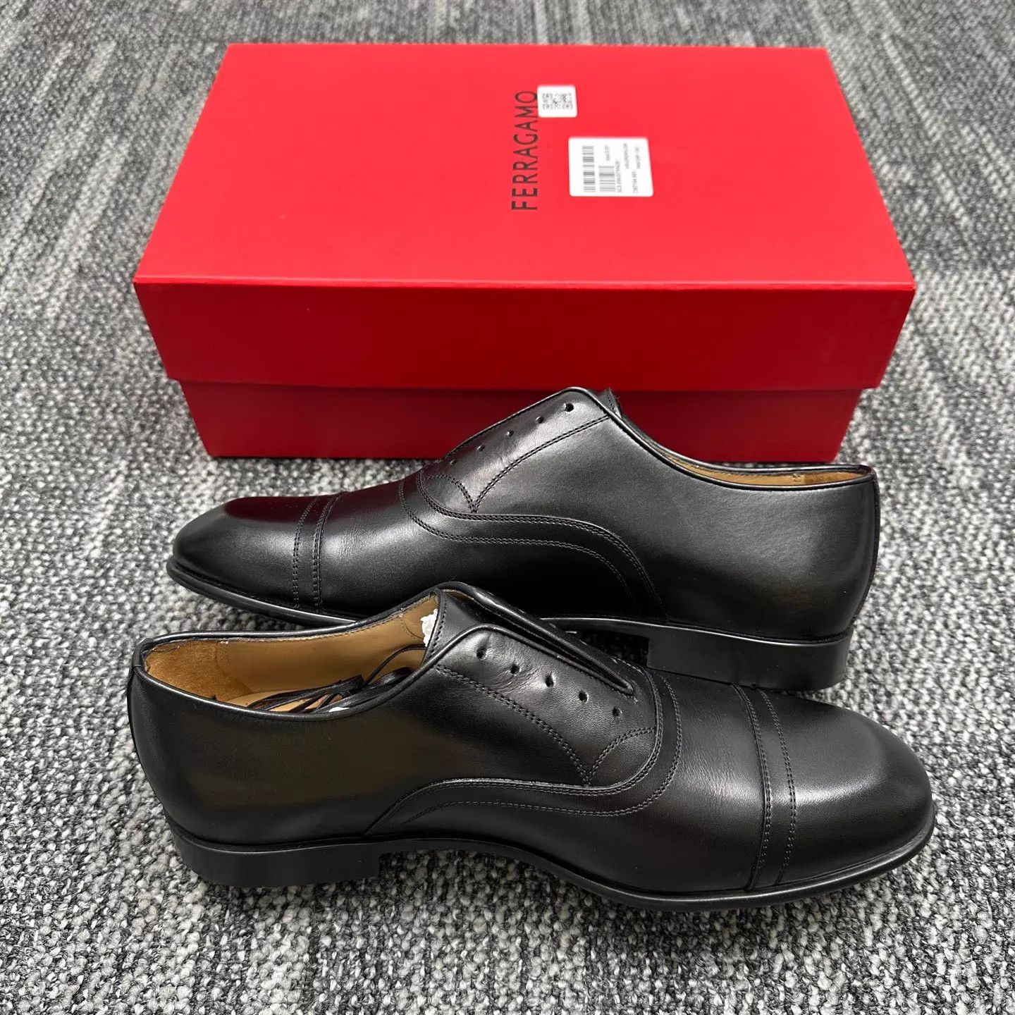 Salvatore Ferragamo FERRAGAMO Calfskin Double Stitch Dress Shoes 42.5 New Size US 8.5 / EU 41-42 - 5 Thumbnail