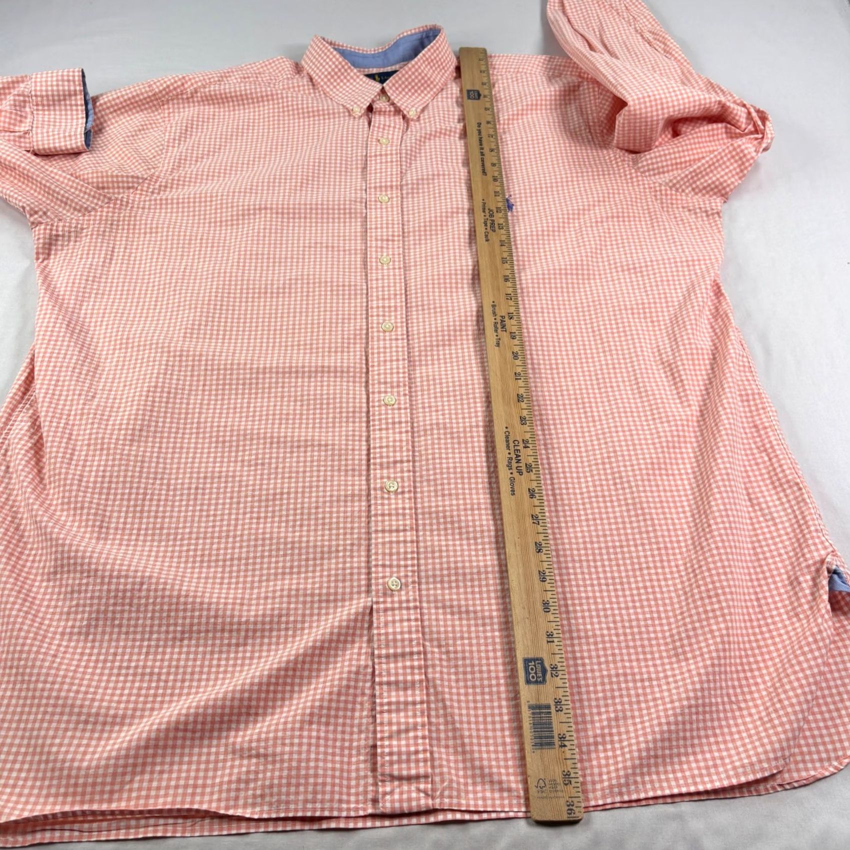 Polo Ralph Lauren Polo Ralph Lauren Button Up Shirt Mens 2XLT Tall Pink Gingham Check Stretch Size US XXL / EU 58 / 5 - 6 Thumbnail