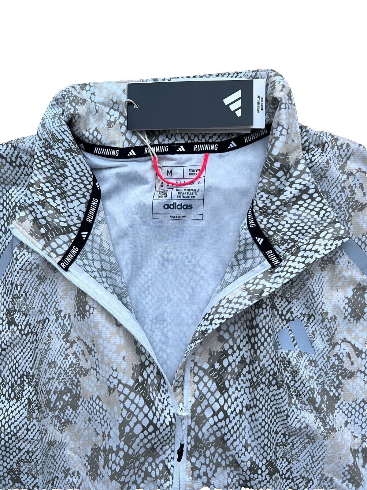 Adidas Adidas IC7597 Marathon Run Track Jacket Silver ( M ) Size US M / EU 48-50 / 2 - 4 Thumbnail
