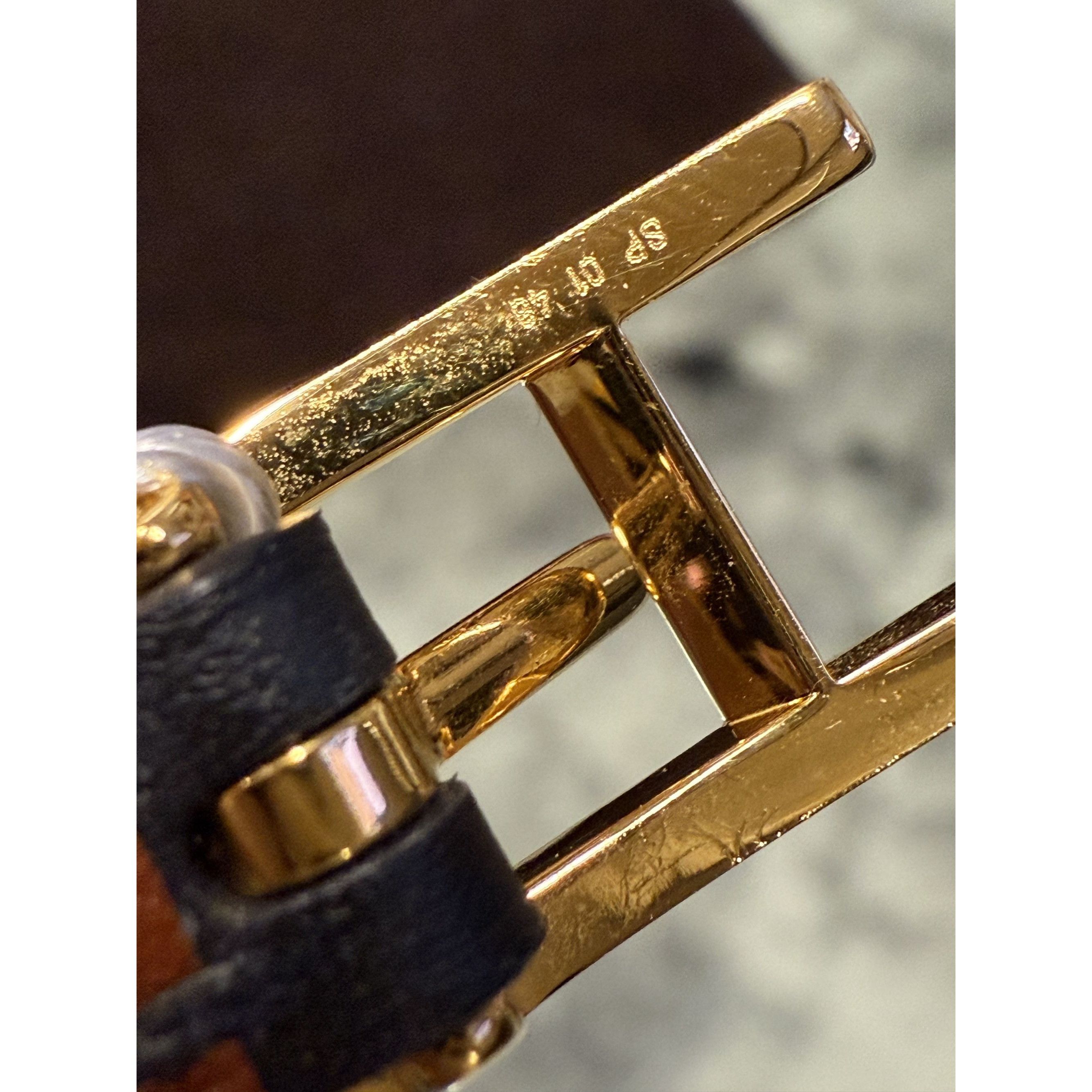Hermes Hermès Black & Tan Reversible Leather Bracelet With Gold-Pla Size ONE SIZE - 9 Thumbnail