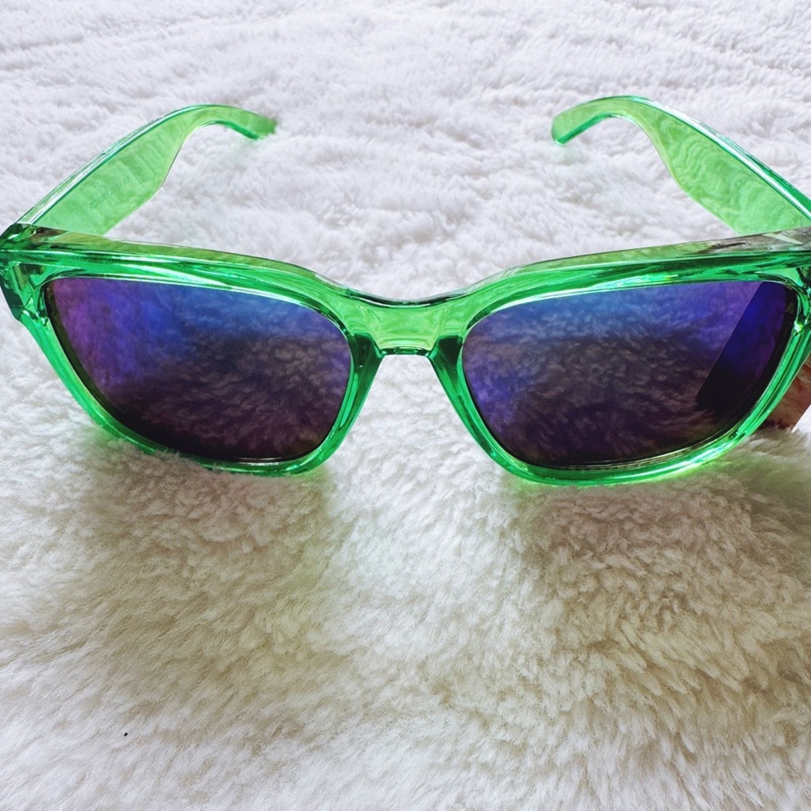 Other Cedric Bright Green Mirrored Sunglasses Size ONE SIZE - 5 Thumbnail