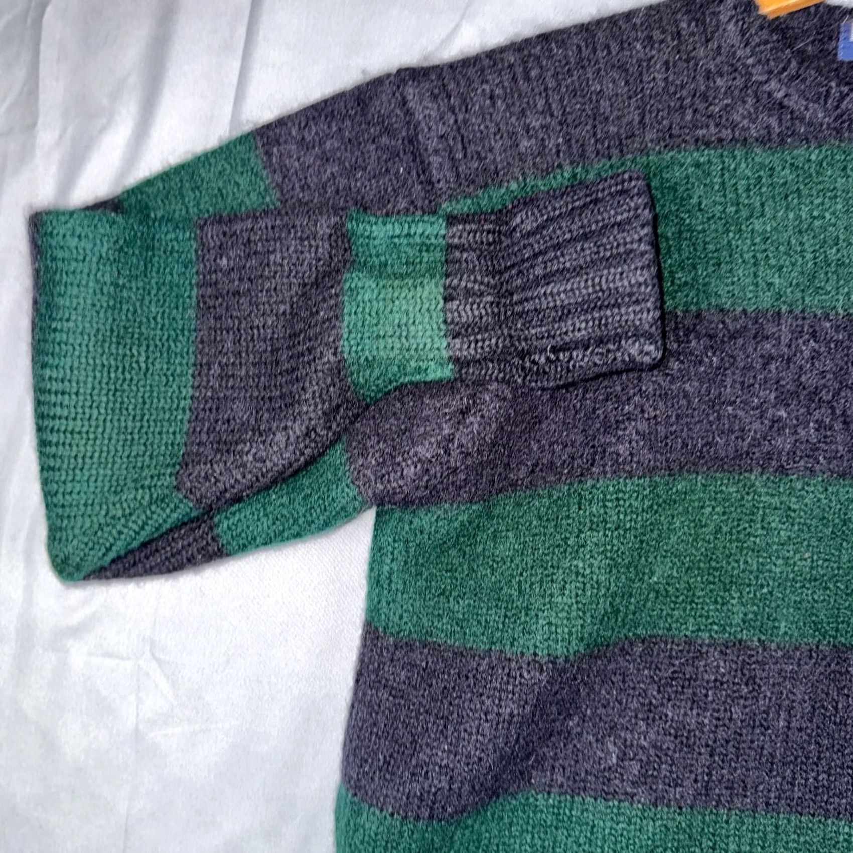 Polo Ralph Lauren VINTAGE Polo Ralph Lauren Striped Wool Crewneck Sweater Green Navy Size L Size US L / EU 52-54 / 3 - 5 Thumbnail
