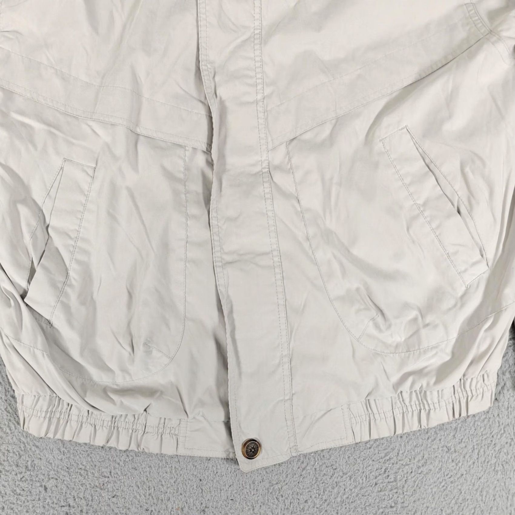 Members Only Members Only Jacket Mens Large Beige Microfiber Full Zip Windbreaker Coat Pockets Size US L / EU 52-54 / 3 - 2 Thumbnail