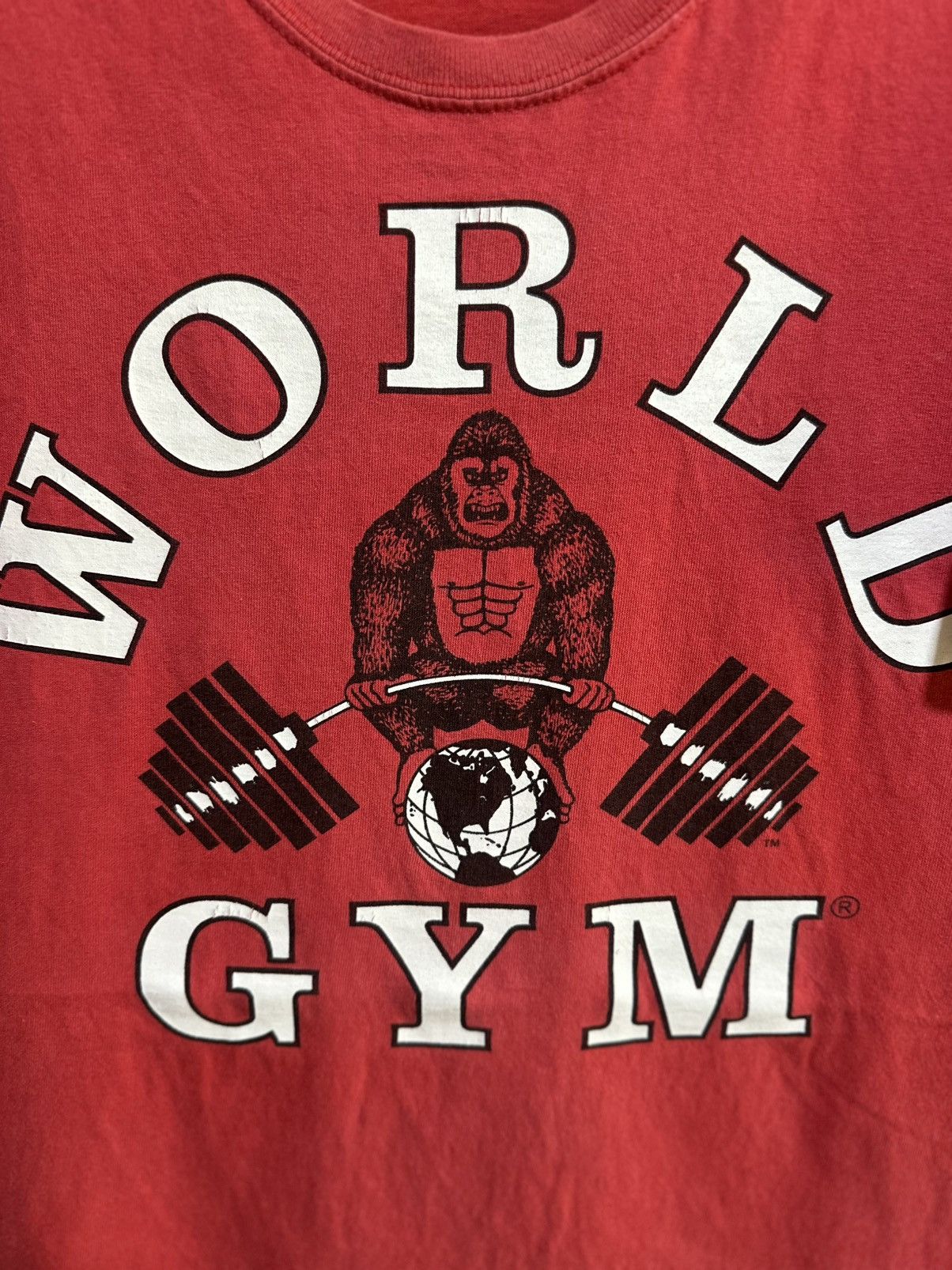 Vintage Vintage World Gym Gorilla Faded Tee Size US XL / EU 56 / 4 - 2 Thumbnail