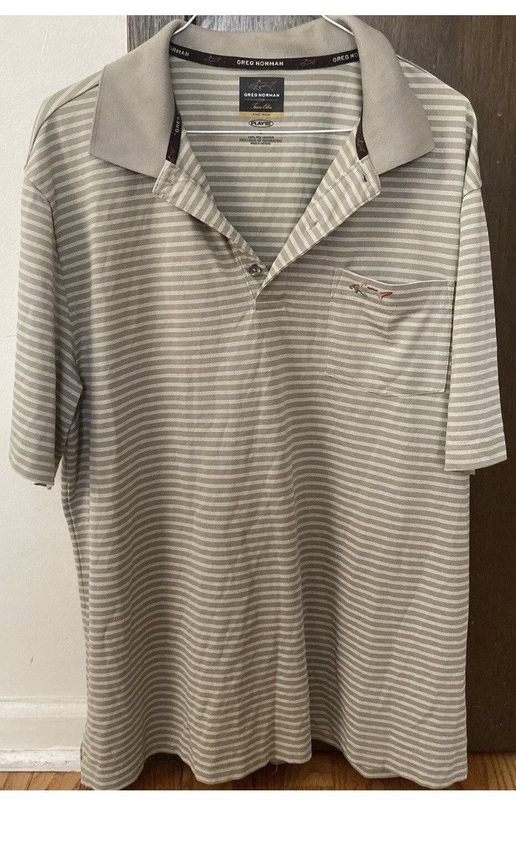 Greg Norman Vintage Greg Norman White Beige Shark Logo Golf Polo L Size US L / EU 52-54 / 3 - 2 Thumbnail
