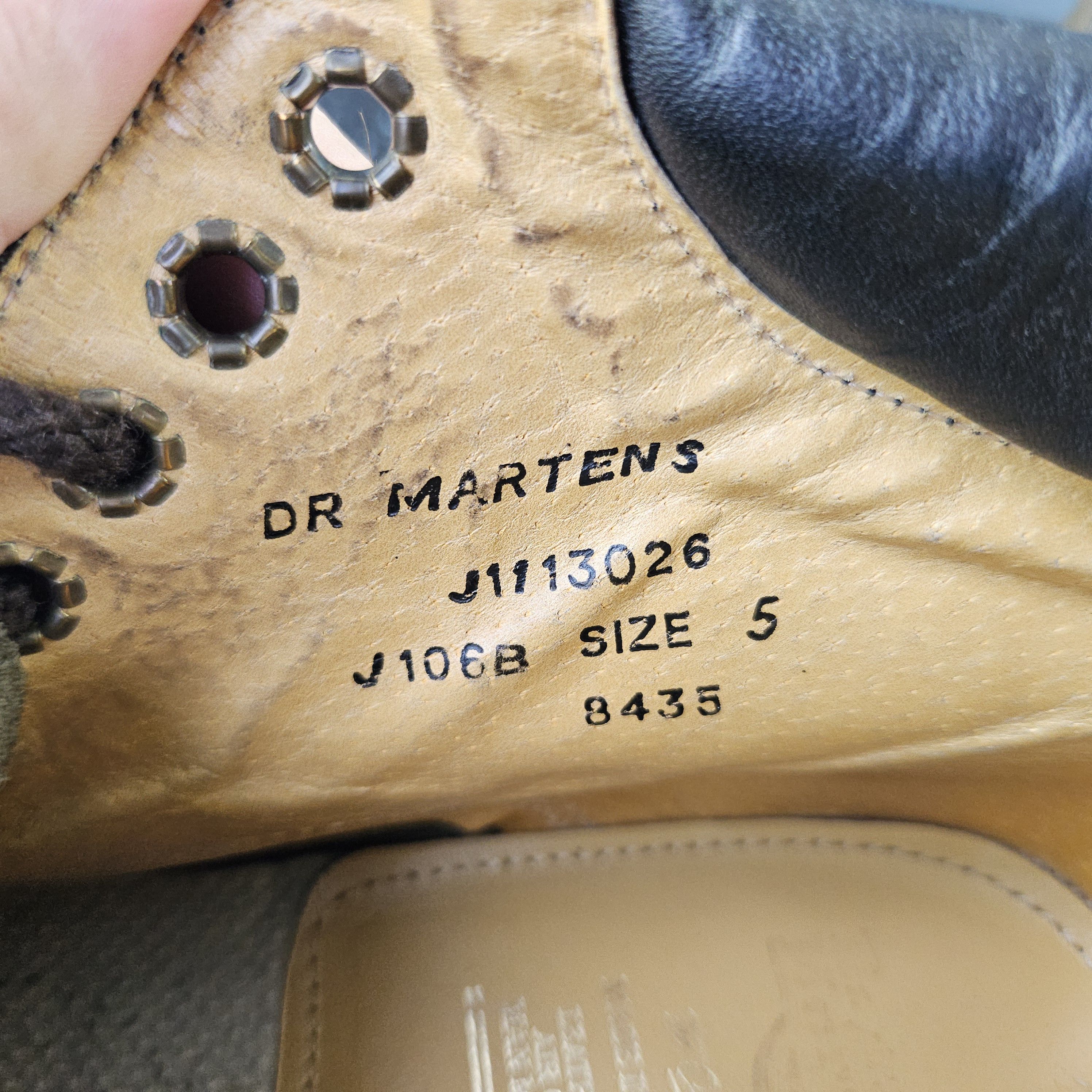 Dr. Martens Vintage Dr. Martens Khaki leather boots Sz 5 UK Size US 6 / EU 39 - 11 Thumbnail
