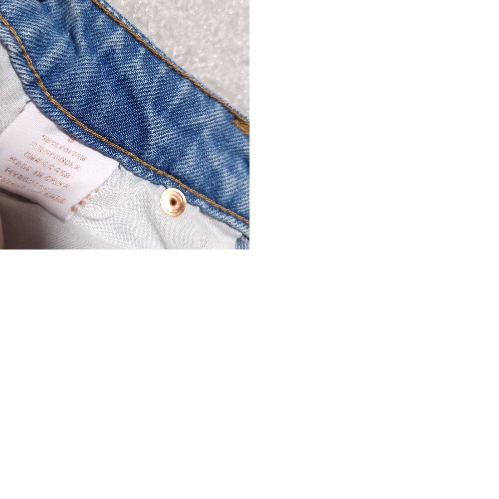 Vintage Tinseltown Denim Skirt Mini Pencil Blue Distressed Stretch Women 9/29 Short All Seasons Size 30" / US 8 / IT 44 - 9 Thumbnail