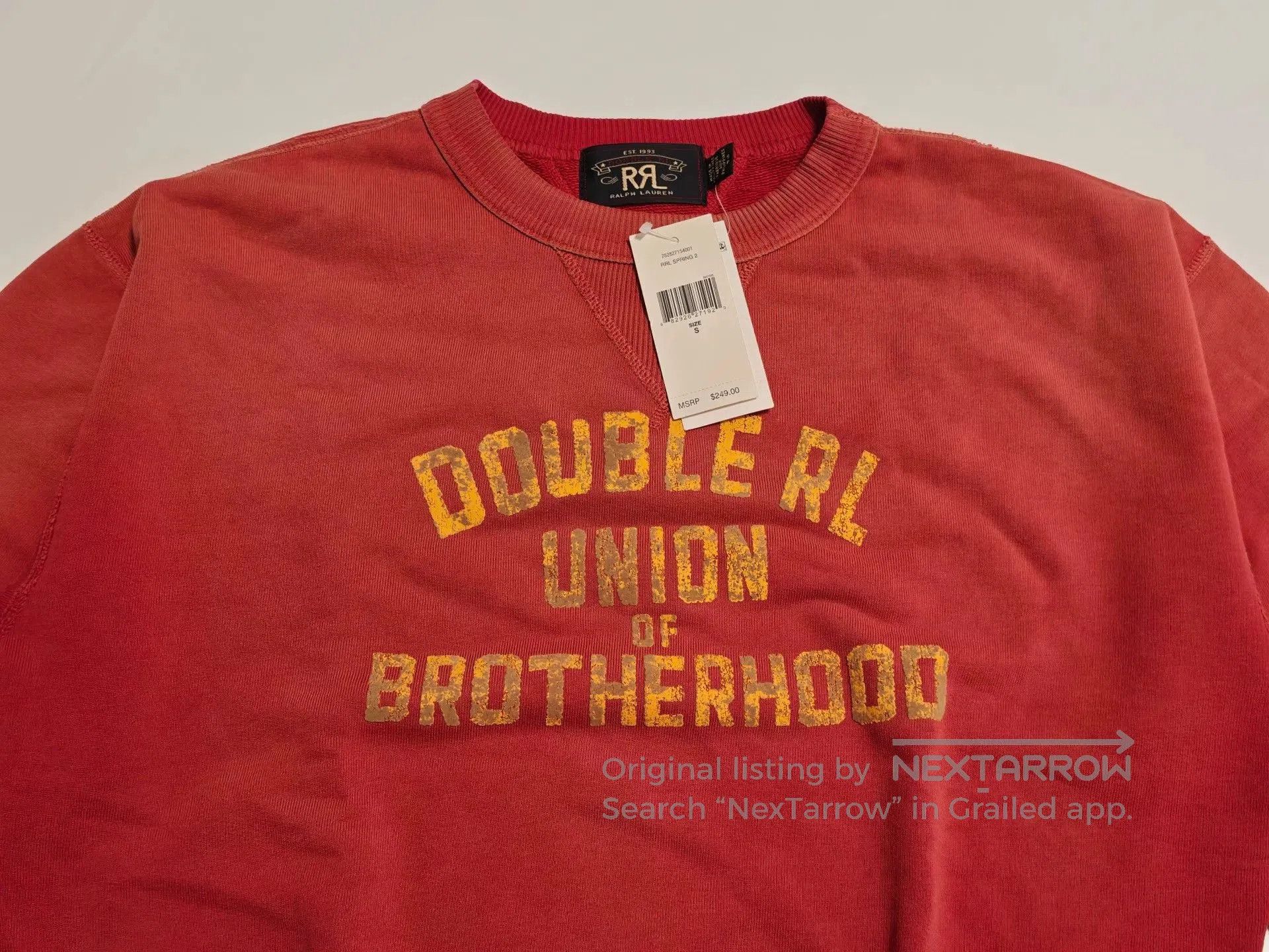 RRL Ralph Lauren ralph lauren rrl vintage red sweatshirt. Size US S / EU 44-46 / 1 - 2 Thumbnail