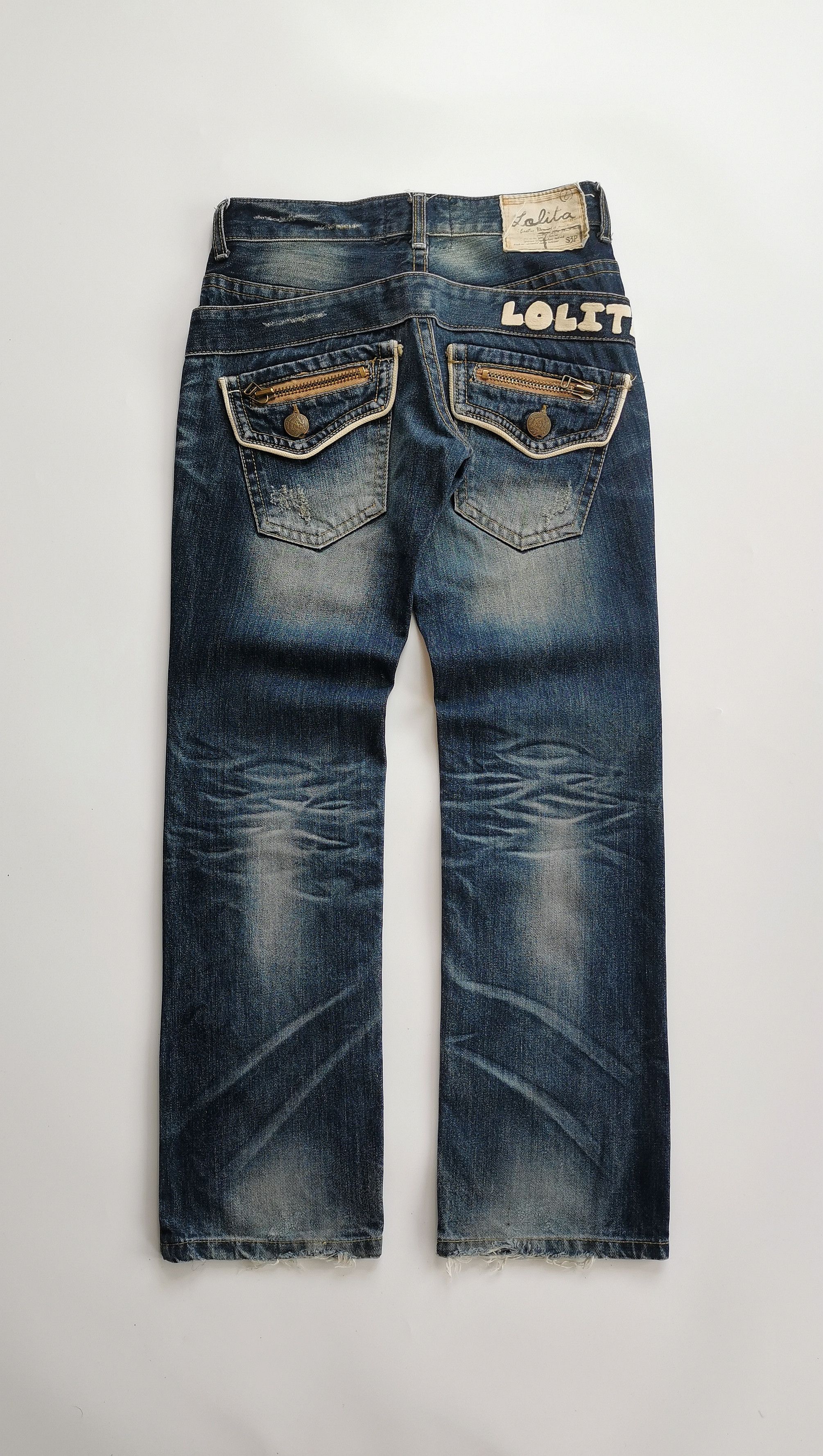 Japanese Brand Lolita Double Waist Back Madefaker Rare Jeans Size US 29 - 2 Thumbnail