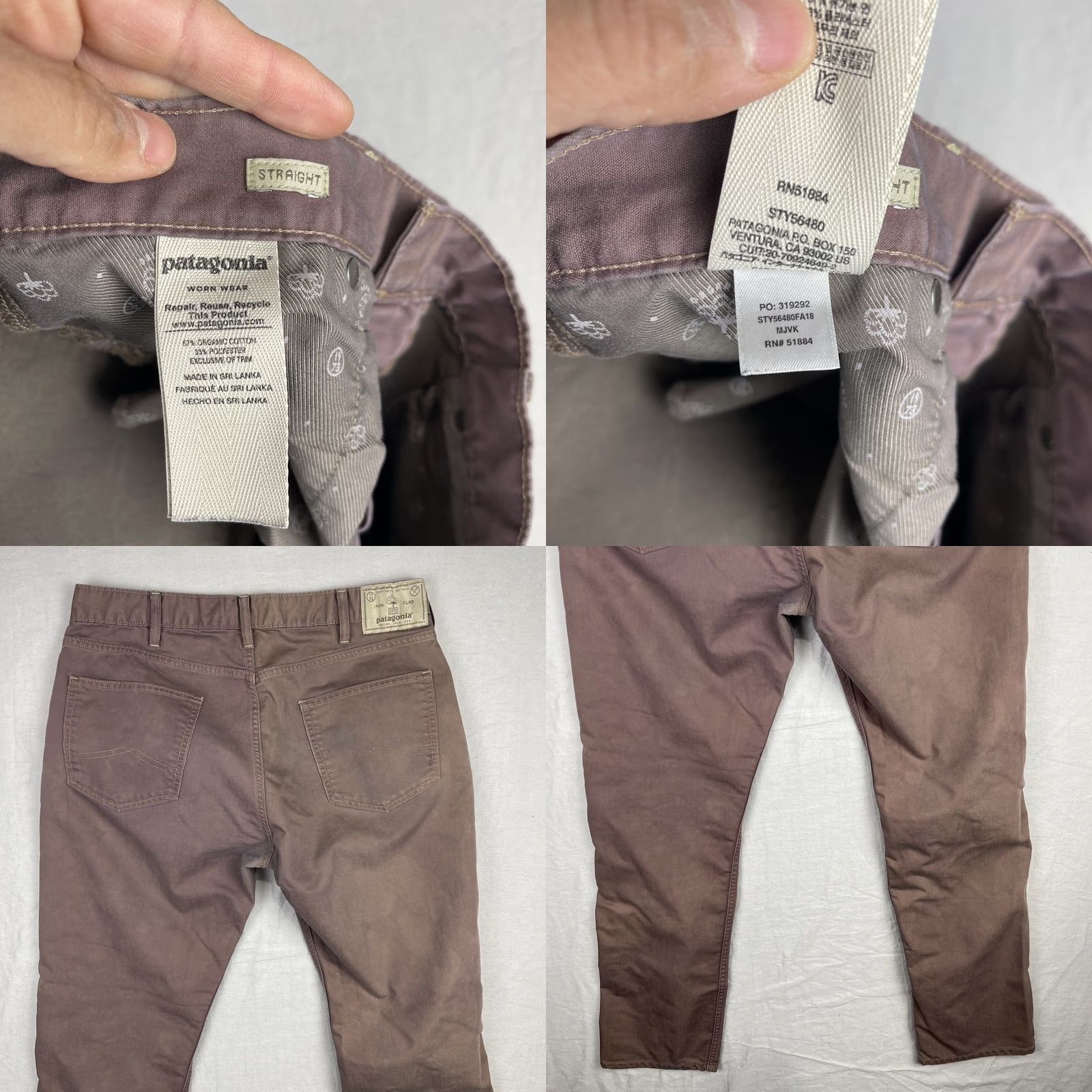 Patagonia Patagonia Pants Mens 34x30 Purple Performance Twill Jeans Iron Clad Jeans Shirts Pants Size US 34 / EU 50 - 8 Thumbnail