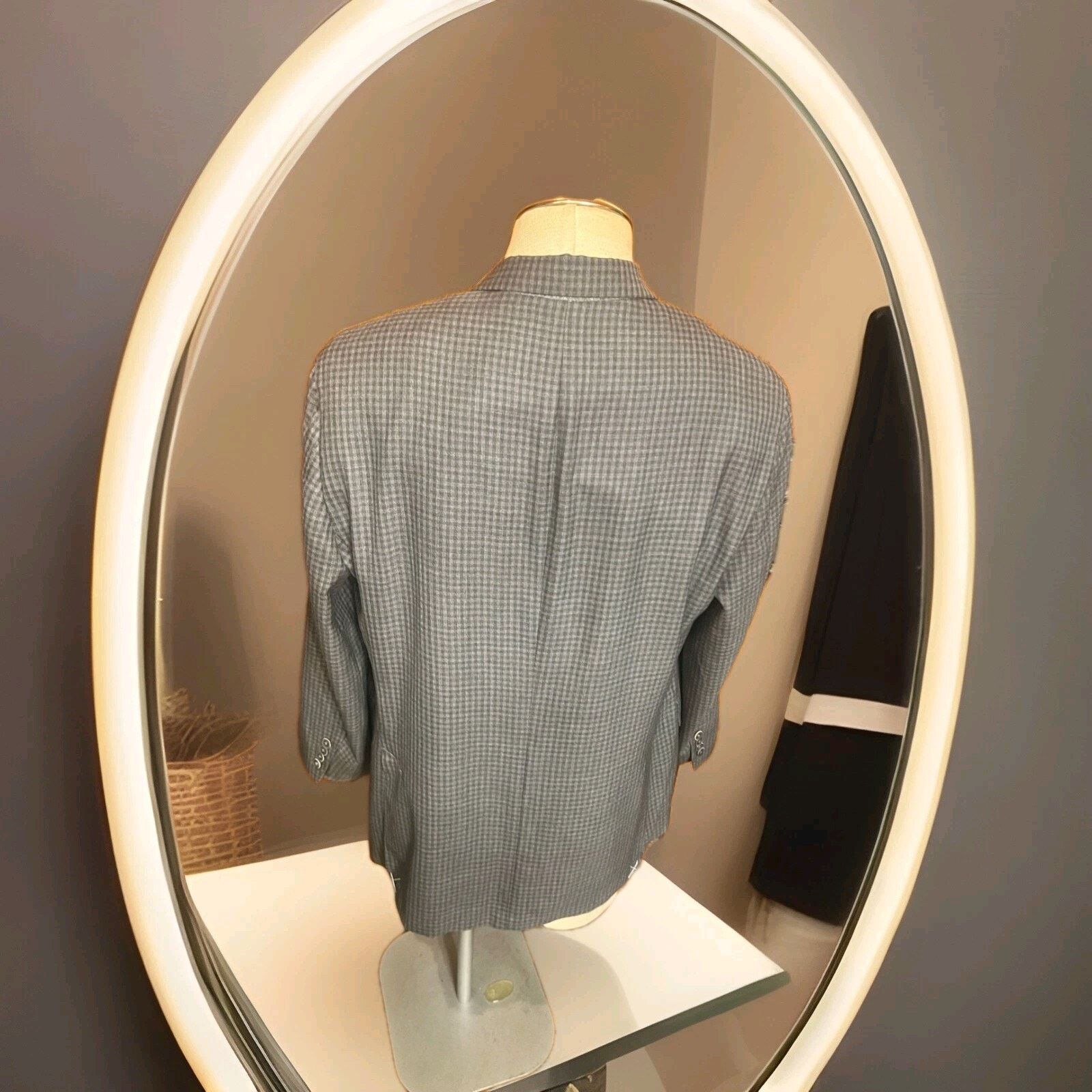Hickey Freeman Hickey Freeman Gray 100% Worsted Wool Sport Coat Size 44R Size 44R - 2 Thumbnail
